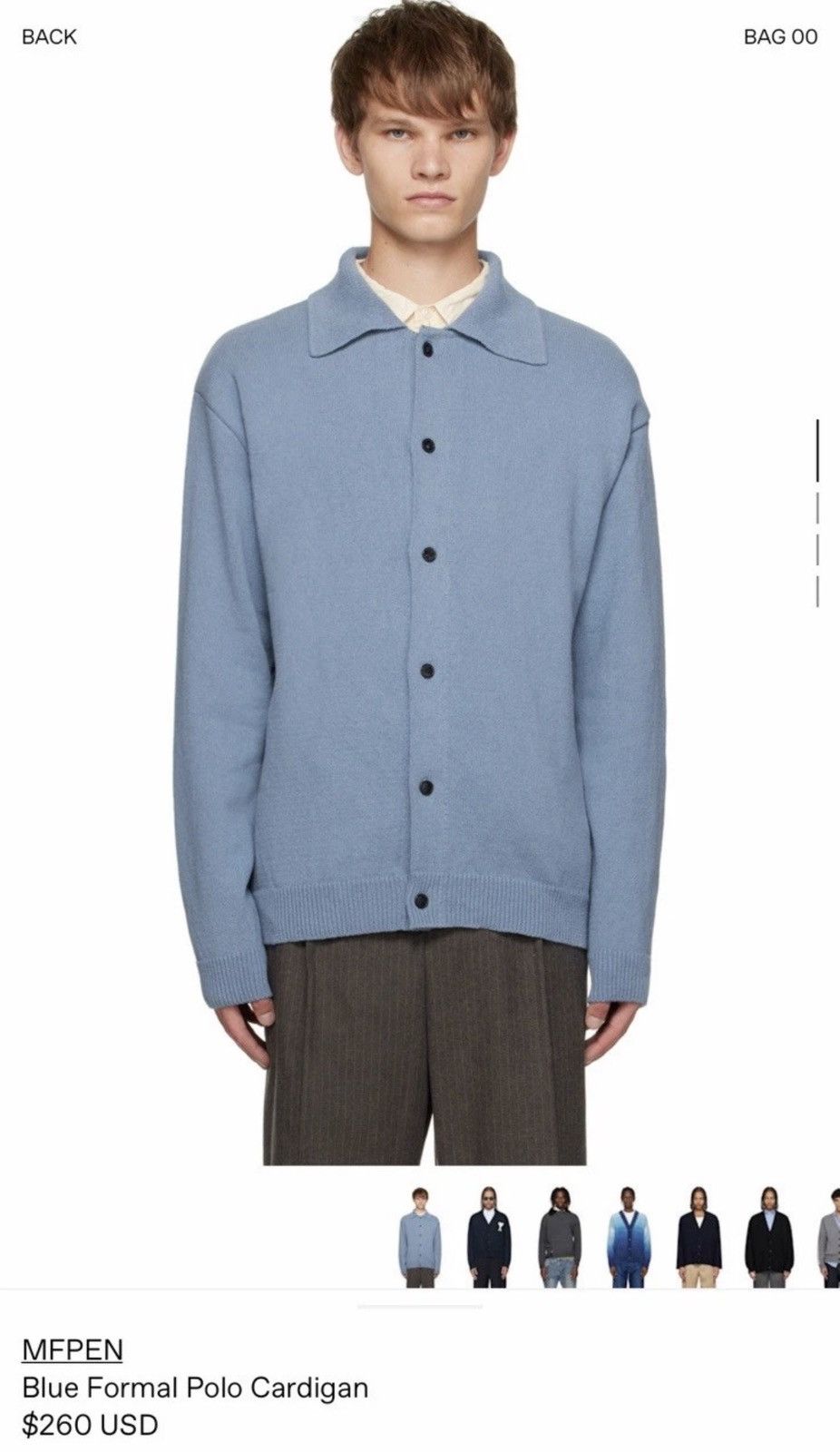 Mfpen Mfpen Blue Formal Polo Cardigan Size US XL / EU 56 / 4 - 1 Thumbnail