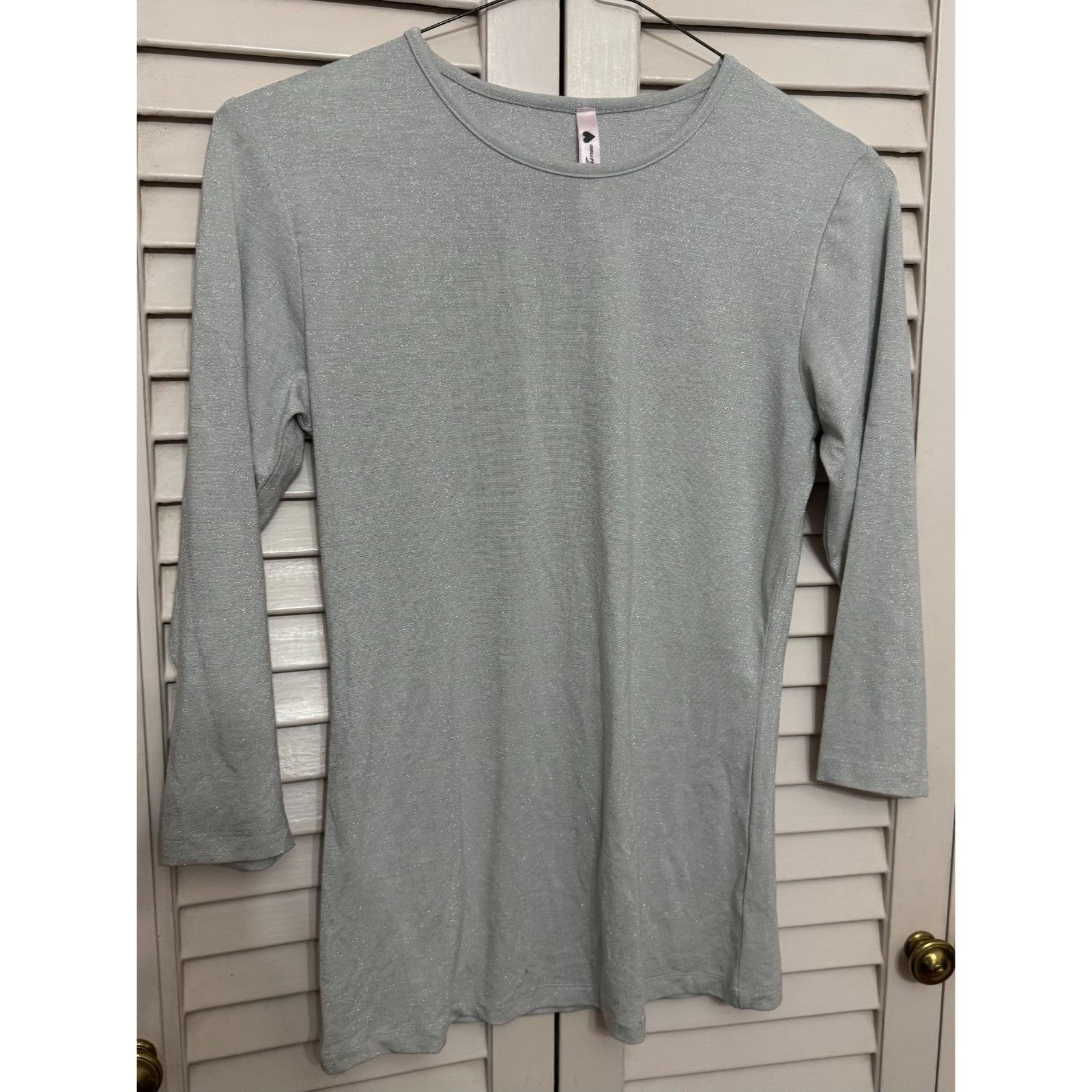 Other Junee sparkle silver three quarter sleeve top shirt size xxl Size ONE SIZE - 3 Thumbnail