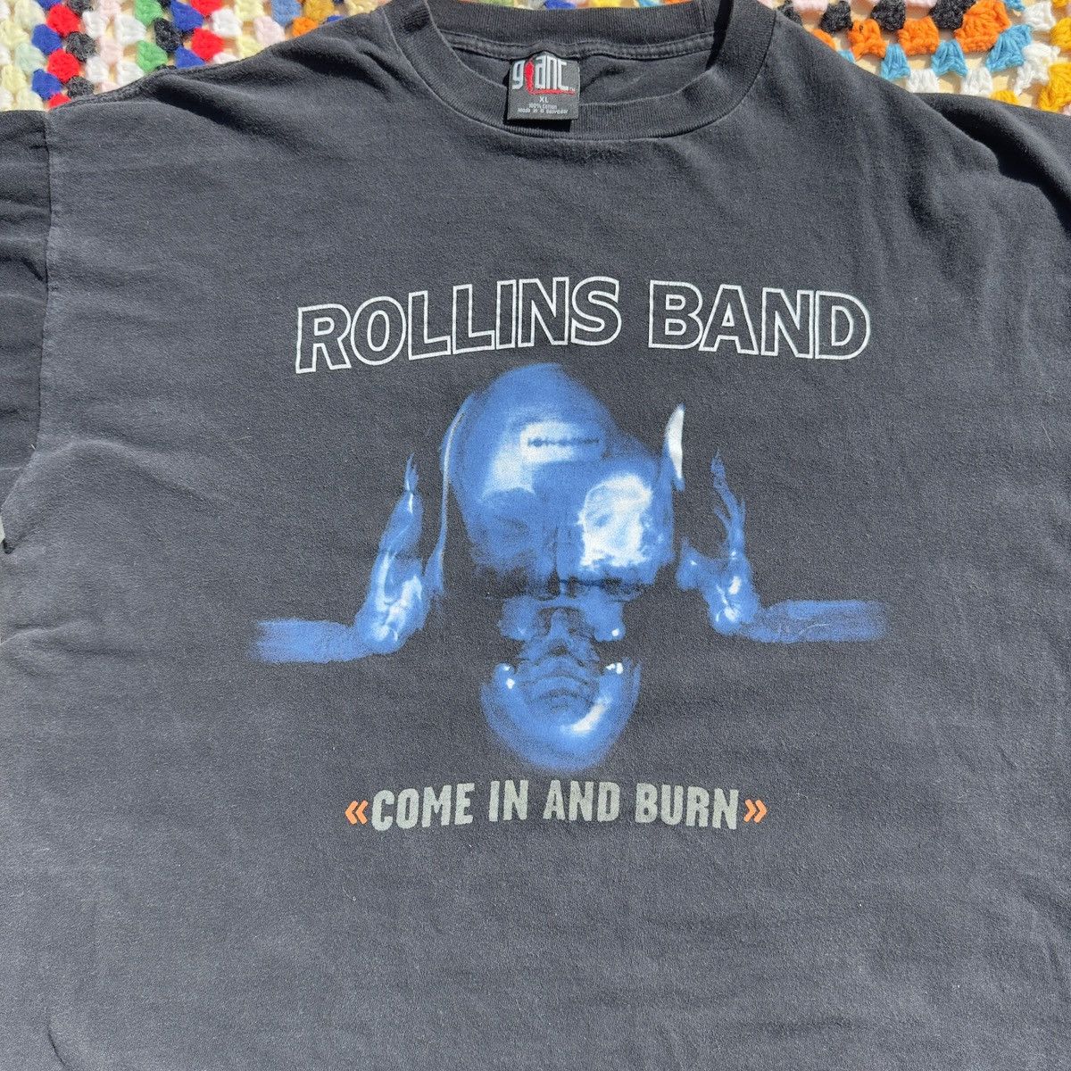 Giant Vtg 90s Rollins Band Tee Giant Tag “Come In and Burn” Rare Size US XL / EU 56 / 4 - 2 Thumbnail