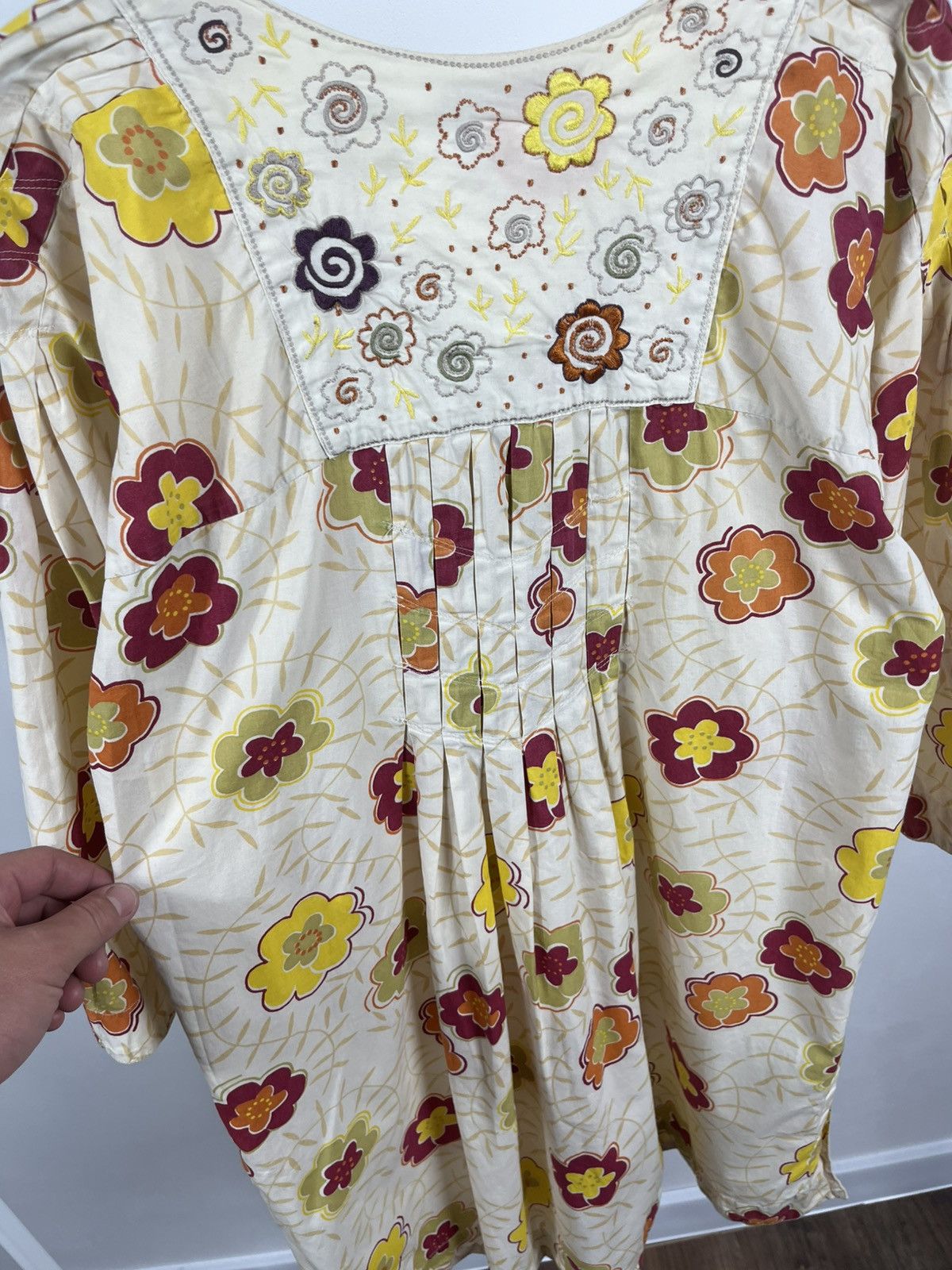 Gudrun Sjoden Gudrun Sjoden Floral Tunic Top Boho Ethnic Style Shirt S Size S / US 4 / IT 40 - 12 Thumbnail
