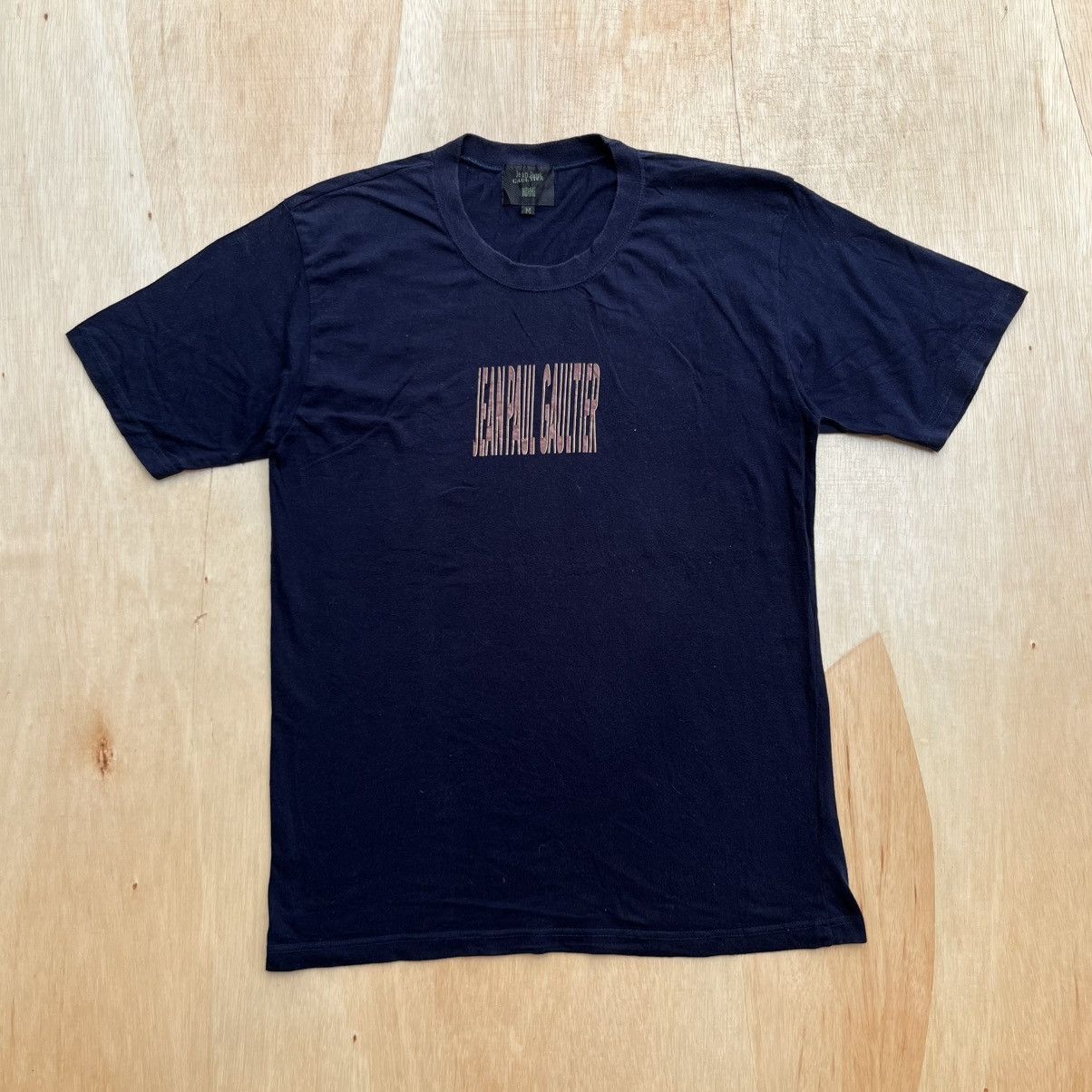Jean Paul Gaultier JPG HOMME CENTER BASIC LOGO DARK NAVY Y2K VINTAGE TEE Size US M / EU 48-50 / 2 - 1 Thumbnail