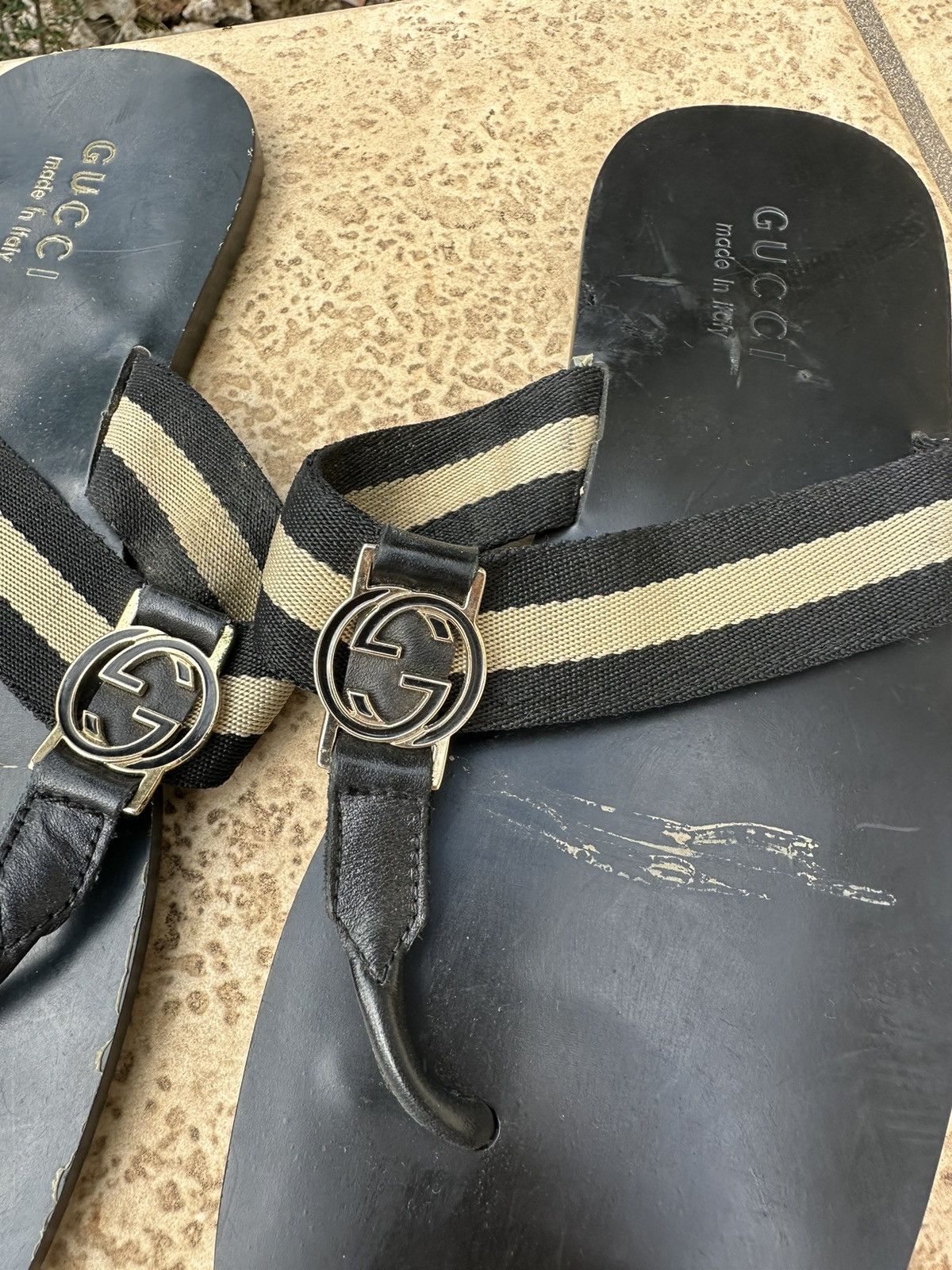 Gucci Gucci Black Sandals Shoes 40 size Size US 7 / EU 40 - 4 Thumbnail