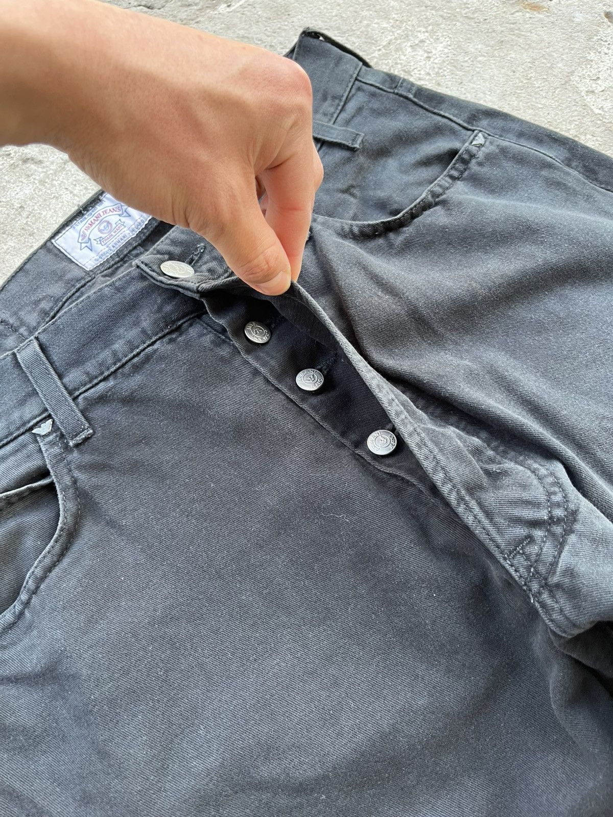 Armani 90s Giorgio Armani Vintage Big Logo Washed Jeans Denim Y2K Size US 30 / EU 46 - 6 Thumbnail