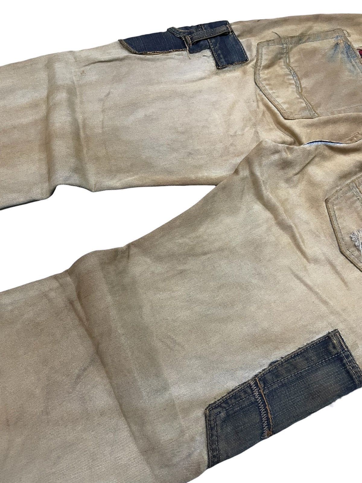 Hysteric Glamour × Japanese Brand American Eagle Patch work Mud Wash Dirty Loose Jeans Size US 30 / EU 46 - 19 Thumbnail