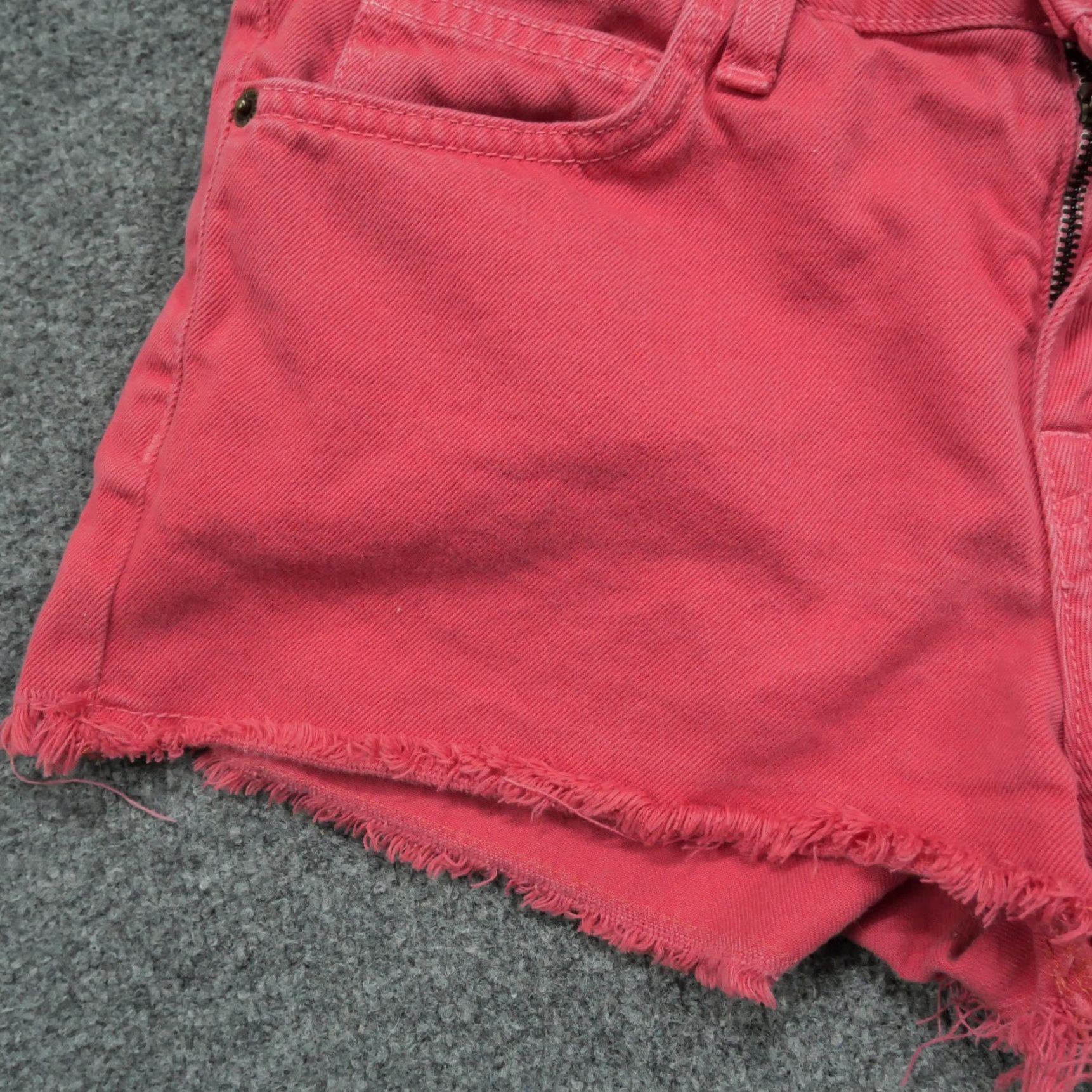 Vintage One X One Teaspoon Denim Cut-Off Shorts Womens 0 Pink Blue Classic Wide 90s Grunge Pockets Mens? Size 30" / US 8 / IT 44 - 3 Thumbnail