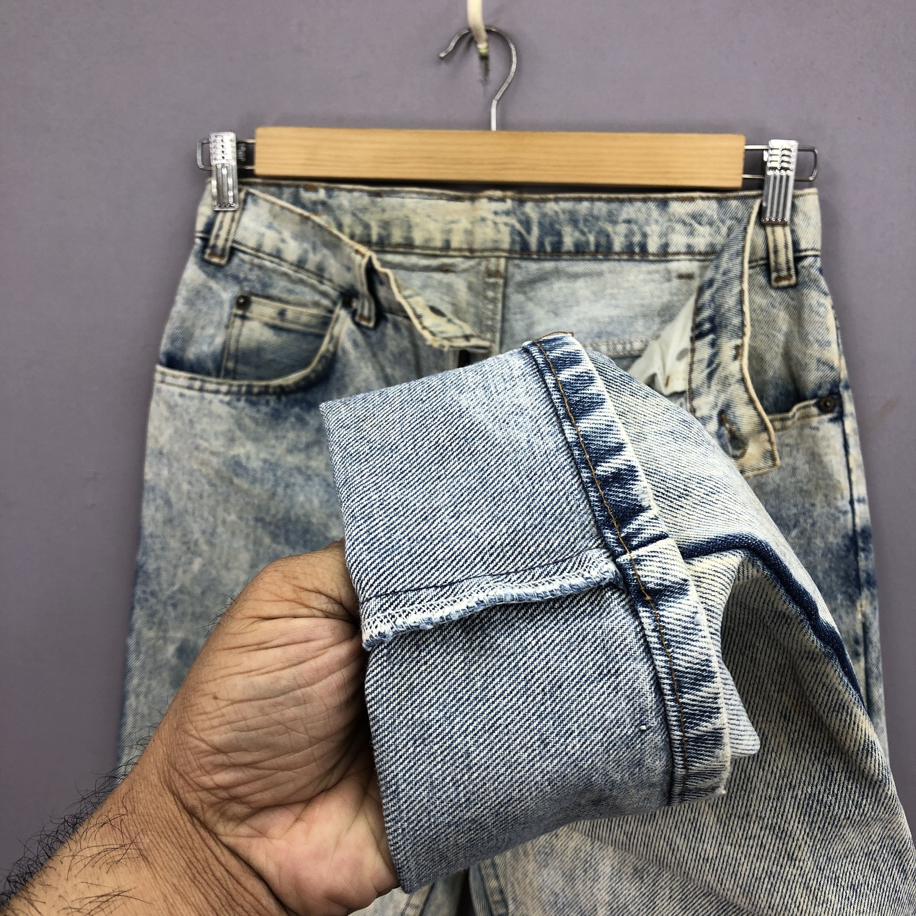 Levi's Vintage 90s Levis Acid Wash Jeans Levi's 631 Sunfaded Denim Size US 30 / EU 46 - 8 Thumbnail