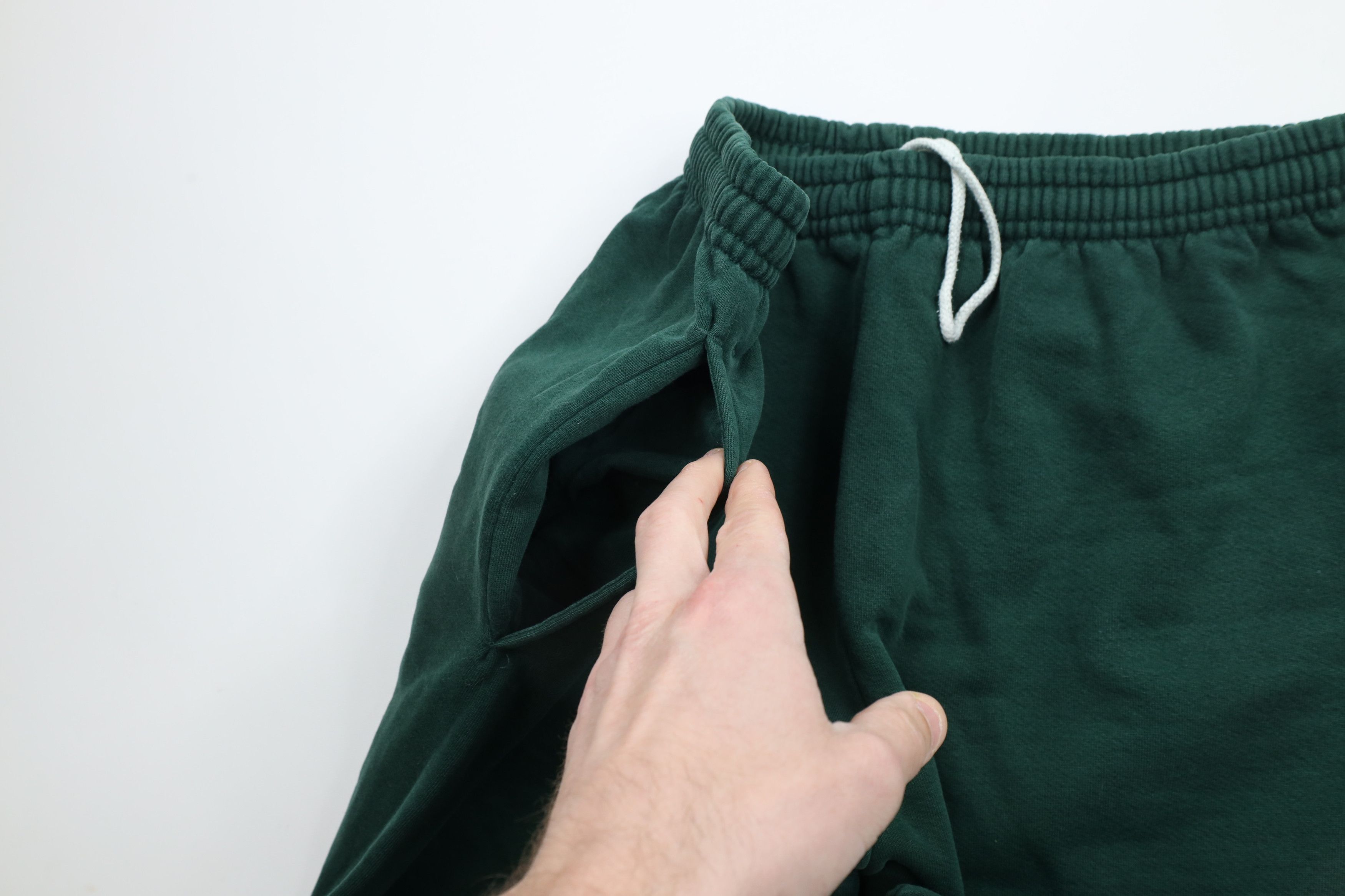 Lands' End × Vintage Vintage 90s Lands End Blank Sweatpants Joggers Green USA Size US 36 / EU 52 - 7 Thumbnail