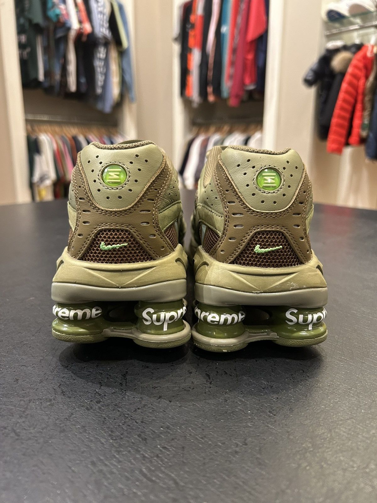 Nike × Supreme Nike X Supreme Shox Ride 2 SP ‘Olive’ Size US 8.5 / EU 41-42 - 5 Thumbnail