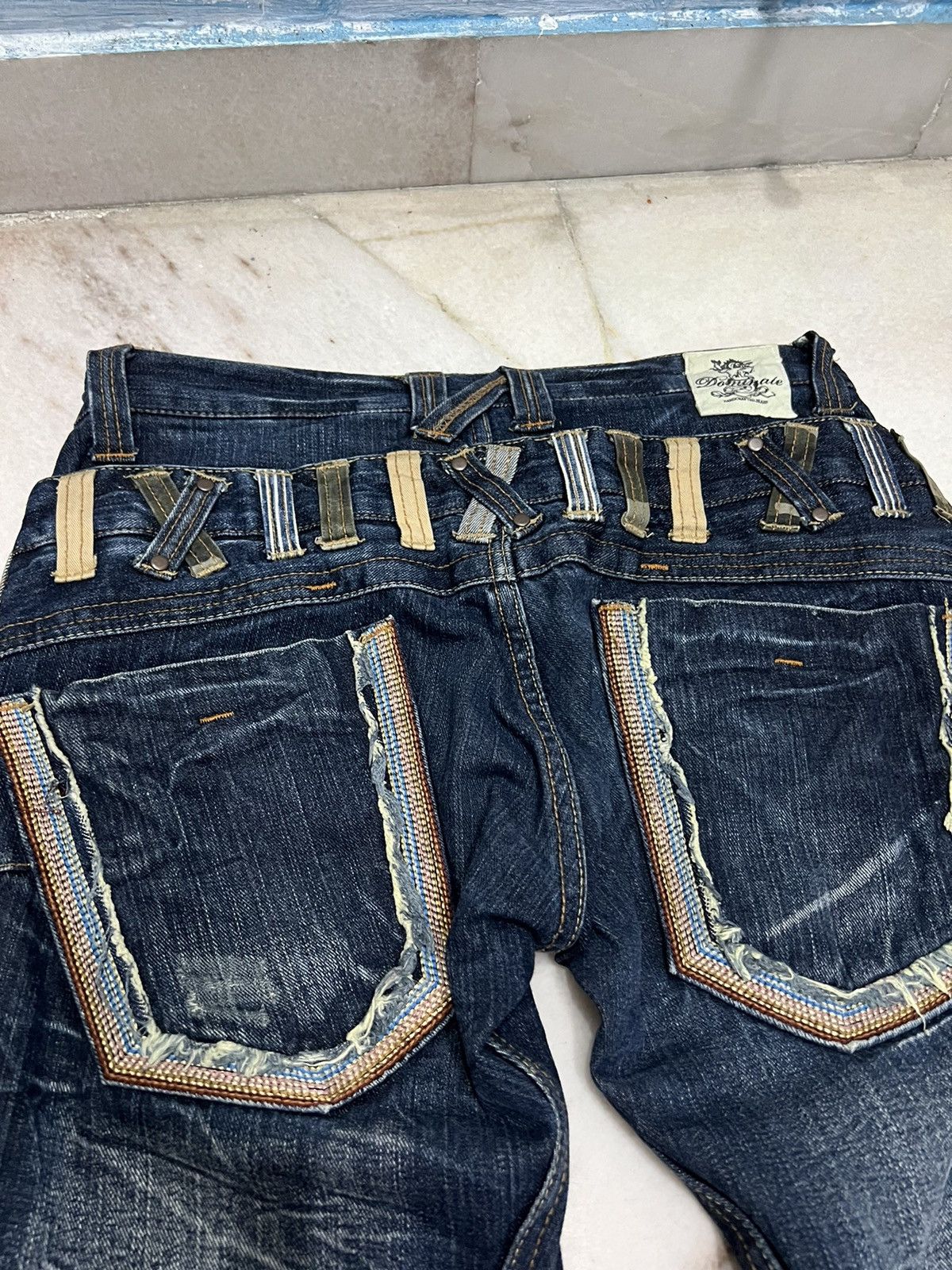 If Six Was Nine × Japanese Brand 🌈DOUBLE WAIST🌈VINTAGE DOMINATE HANDCRAFTED WASHED JEANS Size US 31 - 10 Thumbnail