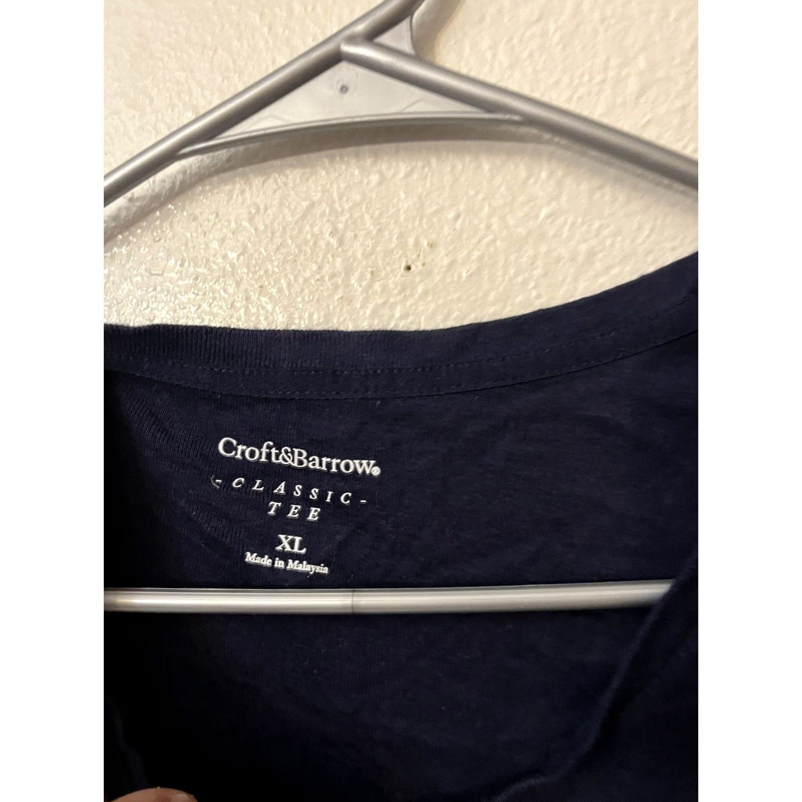 Croft & Barrow Croft Barrow Women's T-Shirt XL Navy Knit Top Round Neck Short Sleeves Classic Size XL / US 12-14 / IT 48-50 - 3 Thumbnail