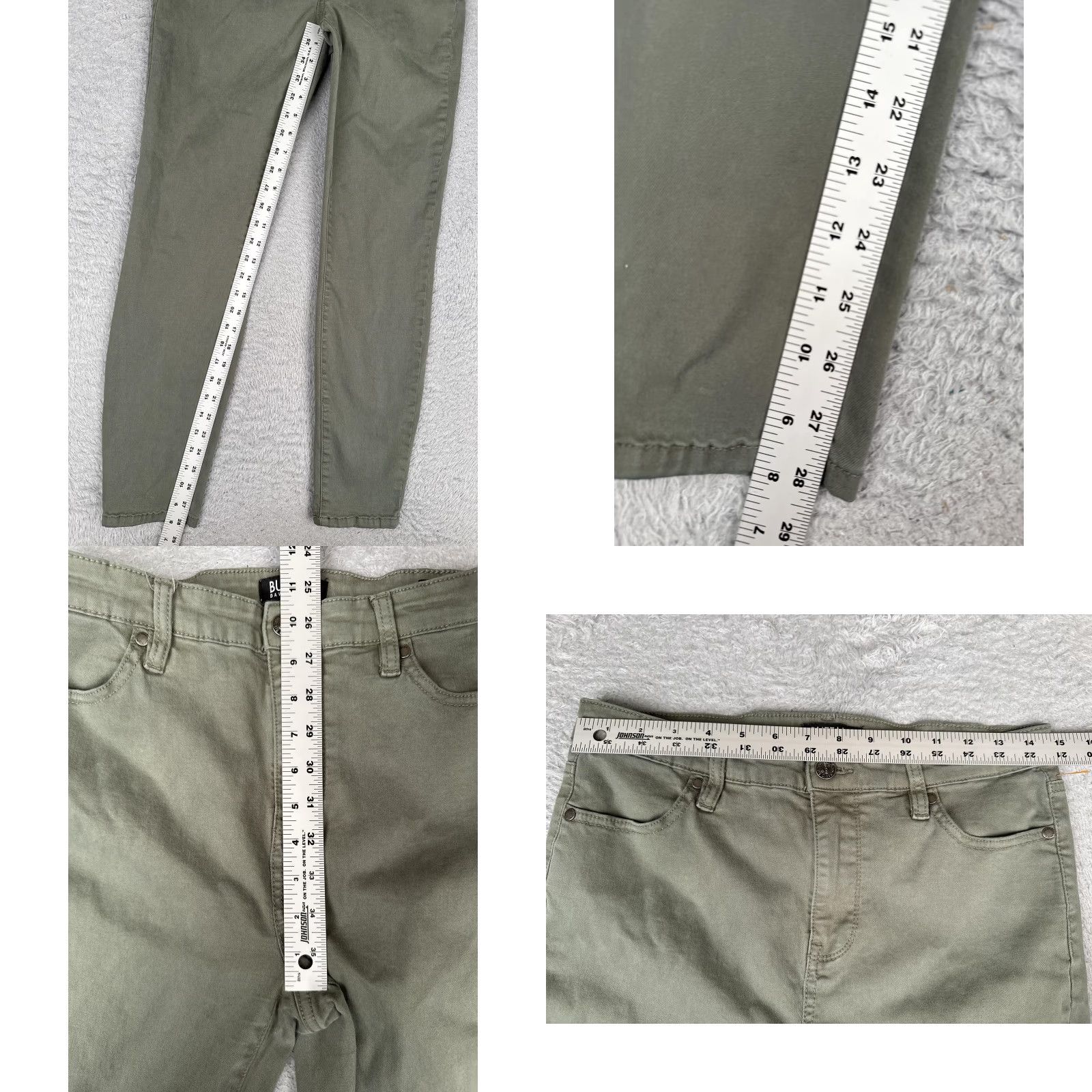 Buffalo David Bitton Buffalo David Bitton Hanna Pants Women 8/29 Green High Rise Skinny Stretch 29x29 Size 30" / US 8 / IT 44 - 8 Thumbnail