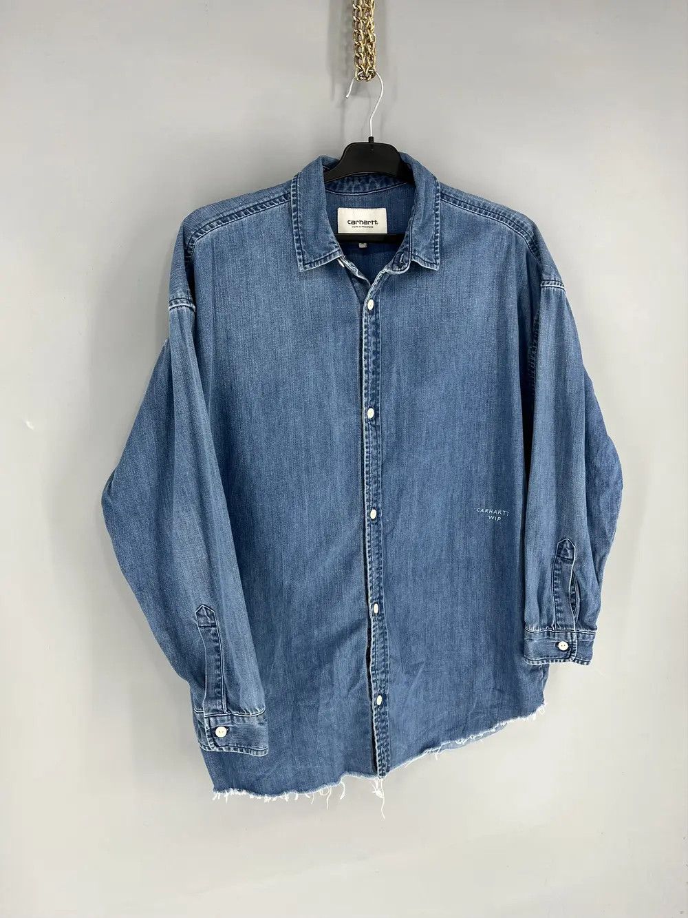 Carhartt Vintage Carhartt WIP Denim Weldon Shirt Washed Blue Size US M / EU 48-50 / 2 - 2 Thumbnail