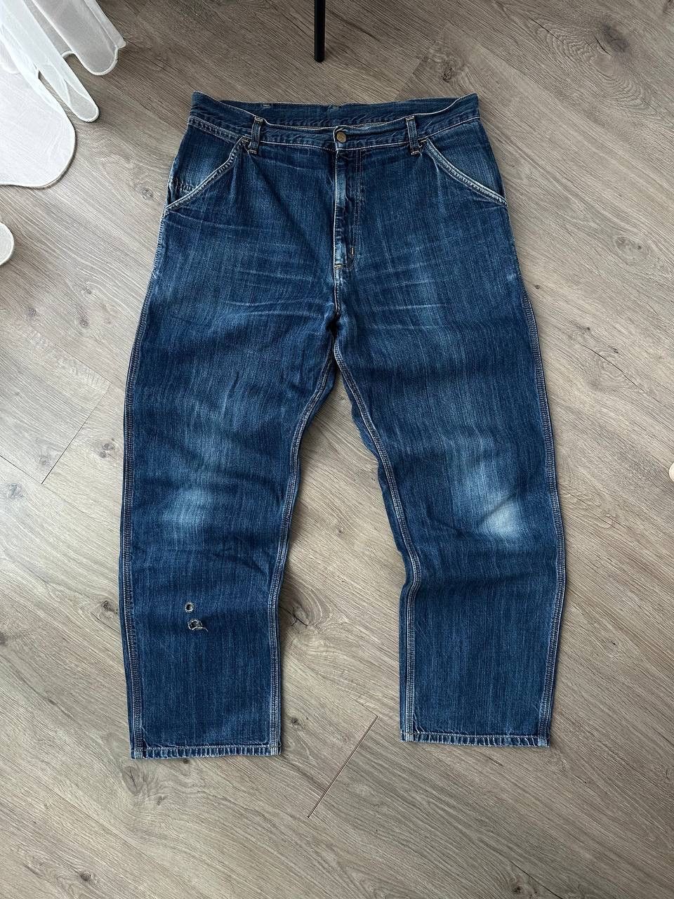 Carhartt × Carhartt Wip × Vintage Vintage Carhartt Simple Denim Distressed Faded Pants Size US 34 / EU 50 - 7 Thumbnail