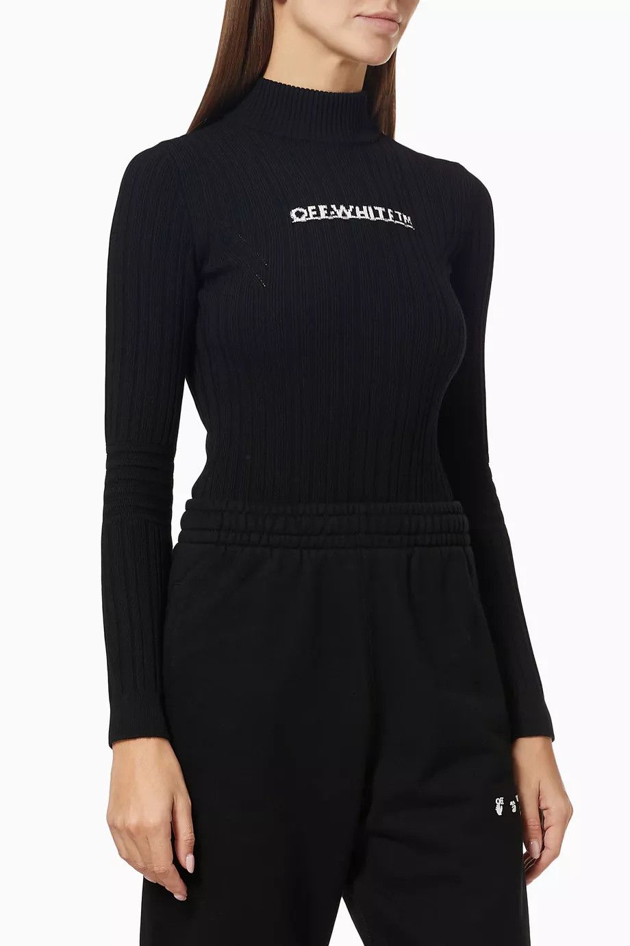 Off-White o1y1225 Logo Bodysuit in Black Size M / US 6-8 / IT 42-44 - 2 Thumbnail