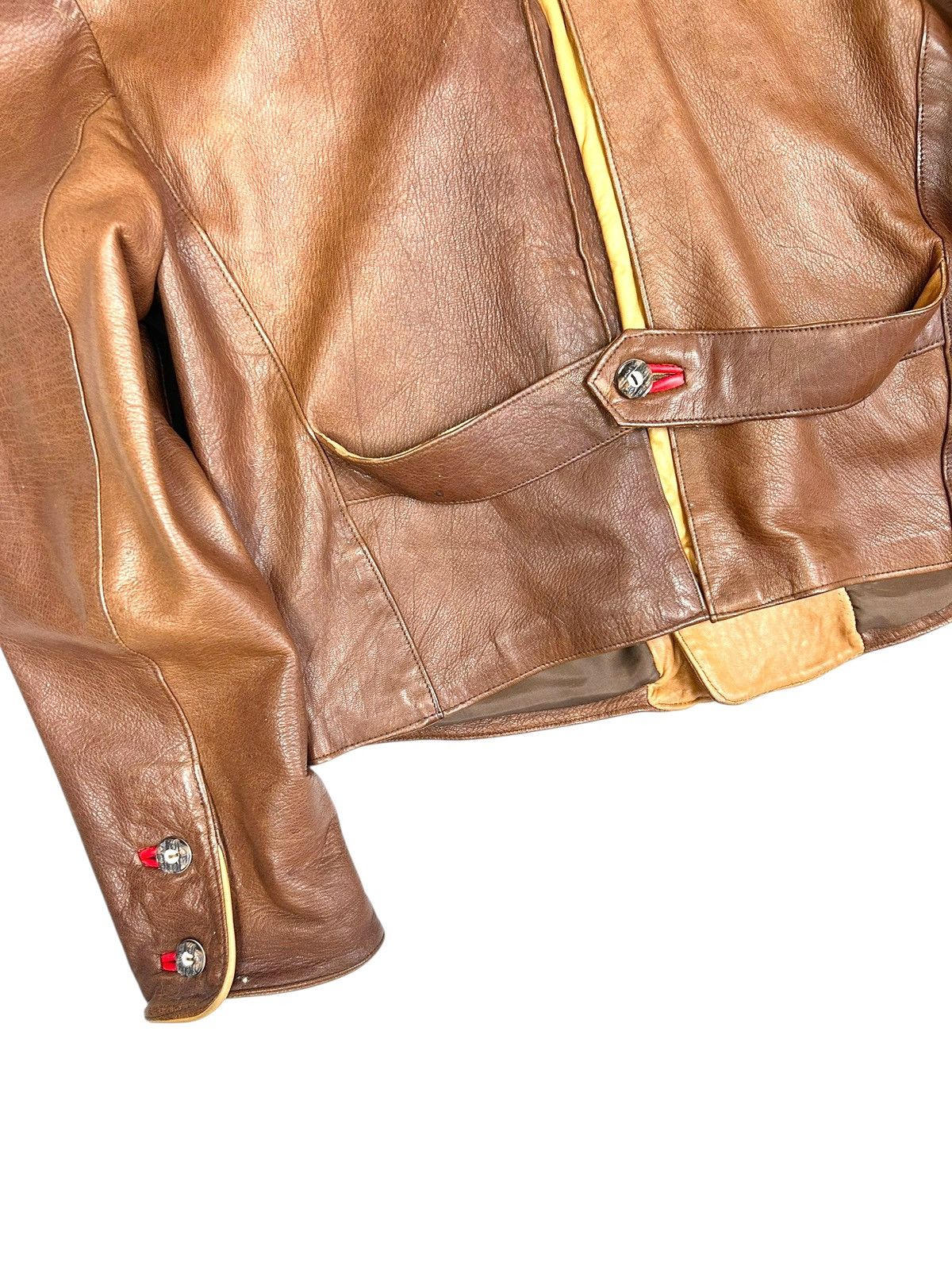 Vintage Vintage Brown Leather Jacket Bavarian Napoleon Y2K style Size US L / EU 52-54 / 3 - 6 Thumbnail