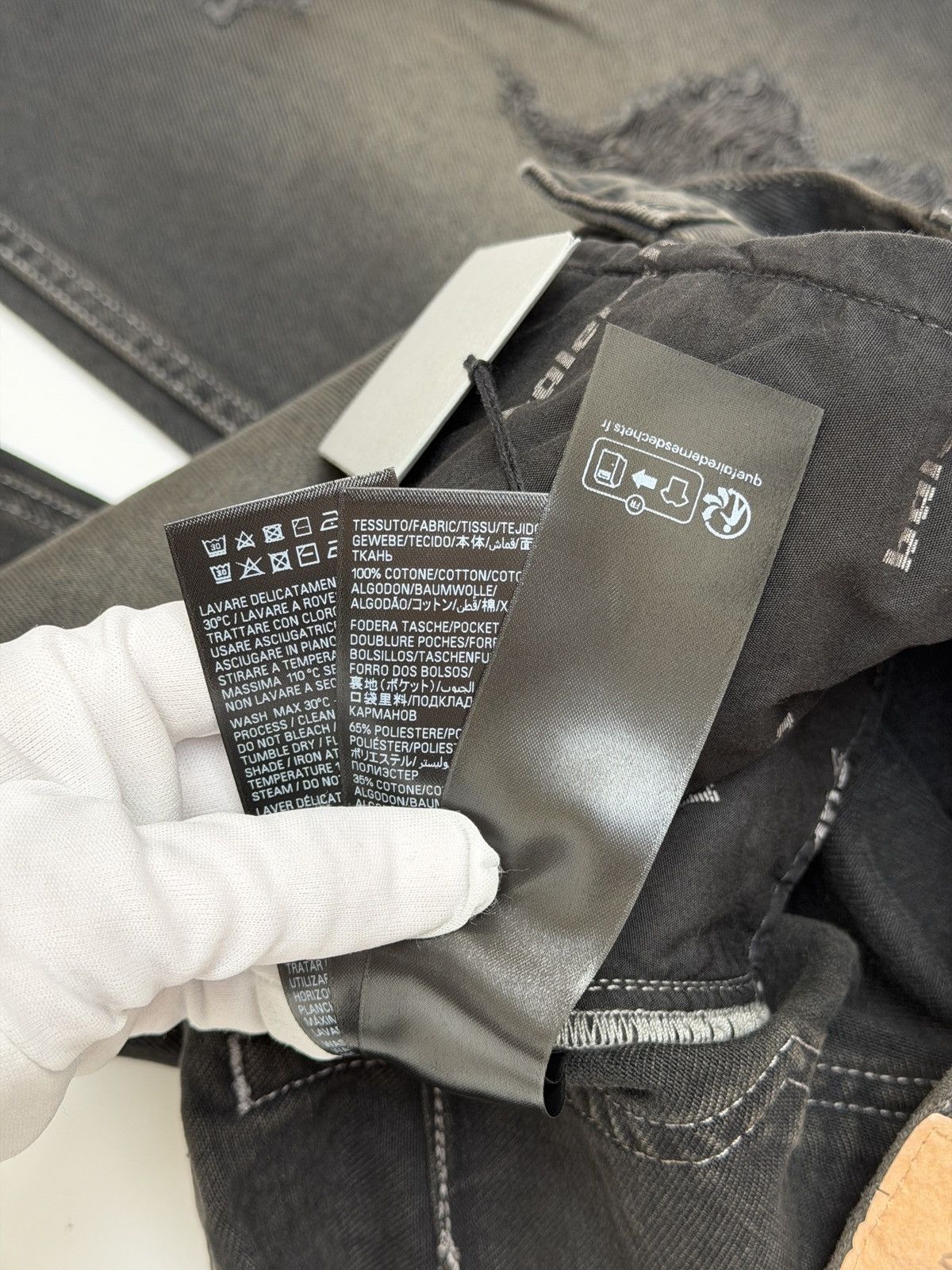 Balenciaga Balenciaga Destroyed Straight Denim Pant Anthracite Size US 30 / EU 46 - 15 Thumbnail