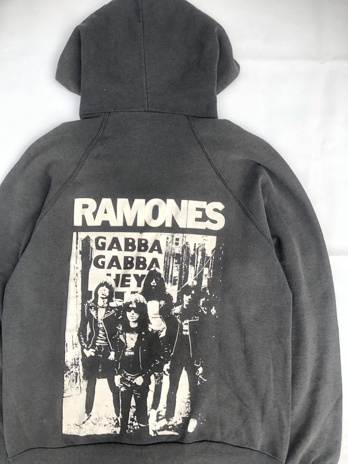 Japanese Brand × Vintage Vintage Rare Ramones Sun Faded Hoodie Gabba Gabba Hey Size US M / EU 48-50 / 2 - 4 Thumbnail
