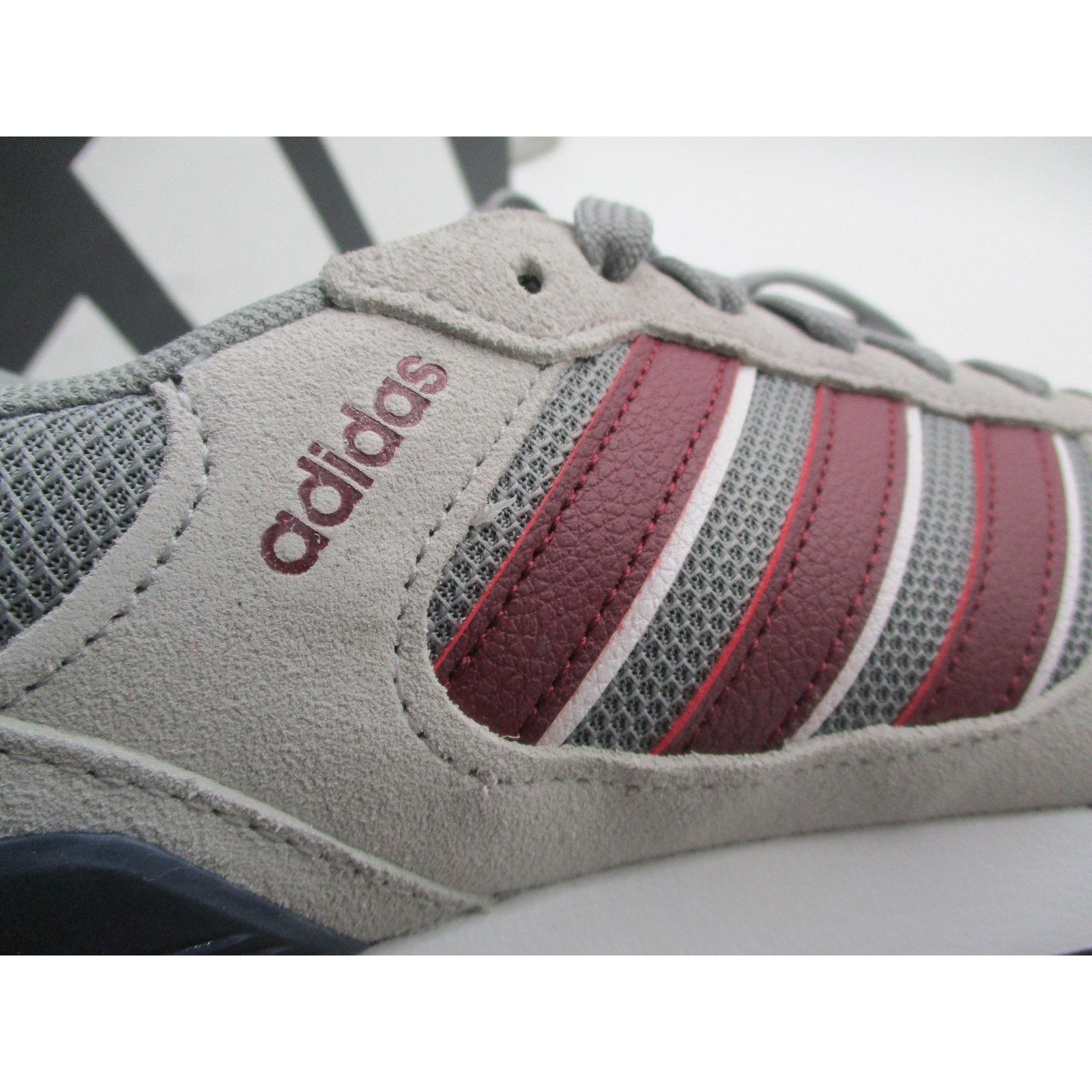 Adidas Adidas Run 80s Mens Size 10.5 Gray Burgundy Suede Sneakers Size US 10 / EU 43 - 11 Thumbnail