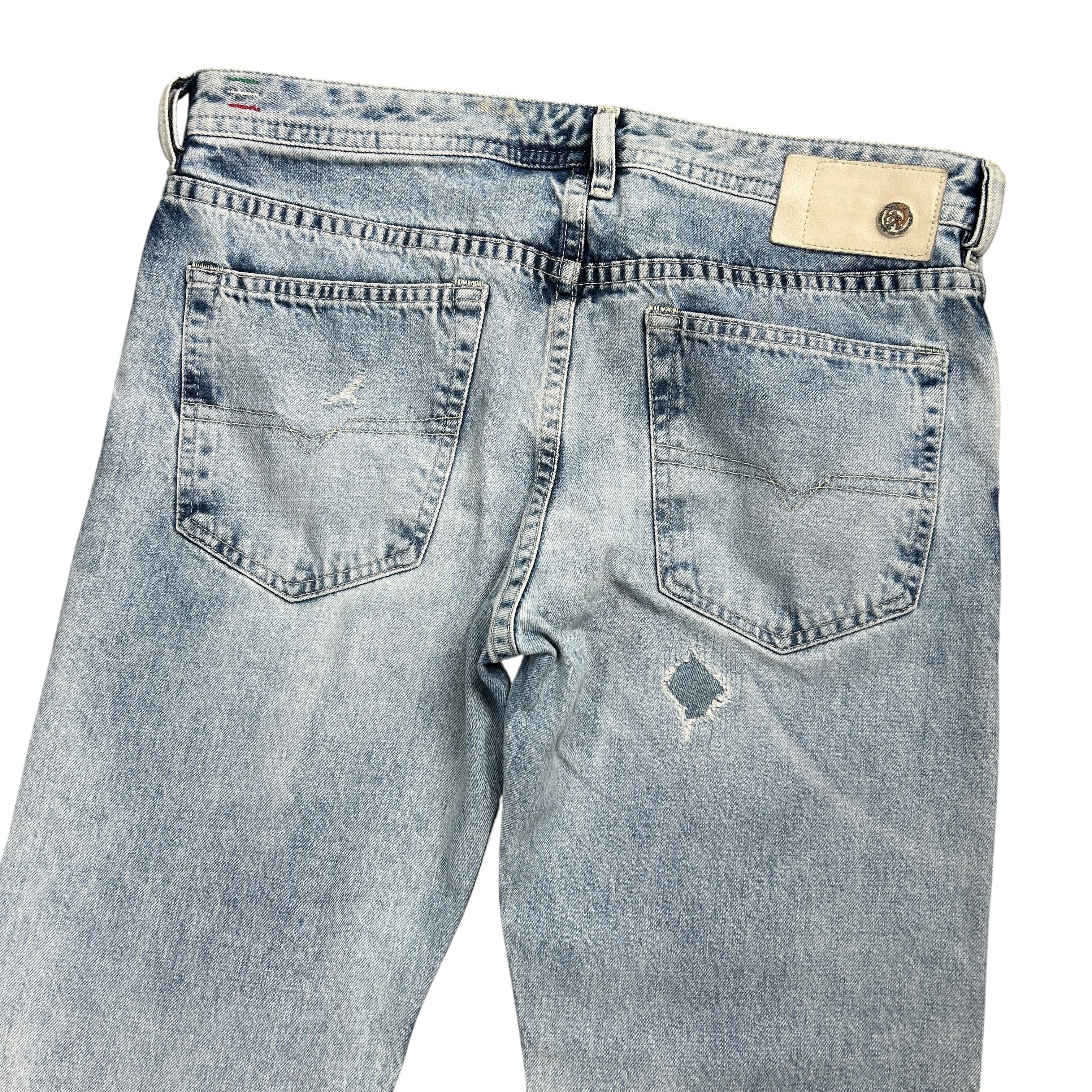 Diesel Diesel Buster Regular Slim Tapered Blue Denim Jeans W33L34 Size US 33 - 4 Thumbnail