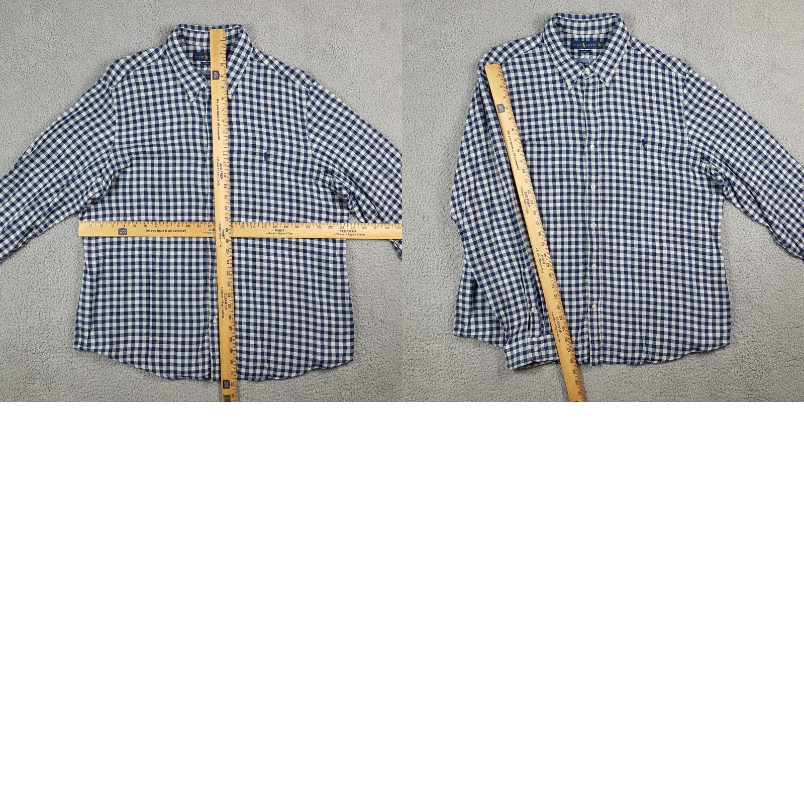 Ralph Lauren VINTAGE Ralph Lauren Button-Up Shirt Plaid Flannel Gingham Mens 2XL Blue Cotton 90s Preppy Collar Shirt Mens Size US XXL / EU 58 / 5 - 8 Thumbnail