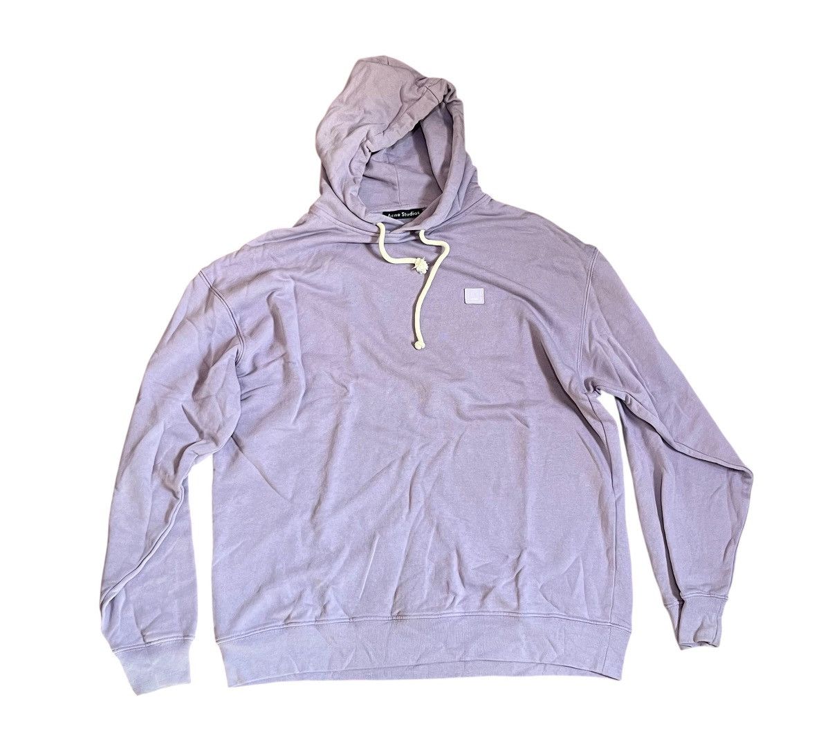 Acne studios face oversized light purple hoodie