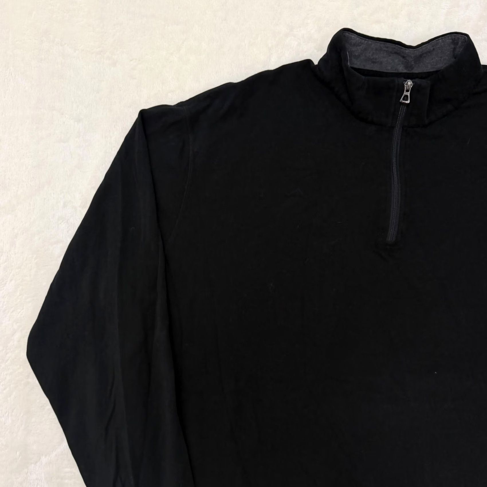 Polo Ralph Lauren Polo Ralph Lauren Sweatshirt 3XLT Black Jersey Logo 1/4 Zip Mens Pullover Mock Neck Long Sleeve Zip Neck Sportswear Shirt Size US XXL / EU 58 / 5 - 6 Thumbnail