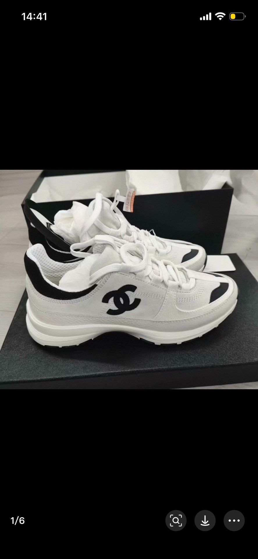 Chanel Chanel Black Lowtop Sneakers 26 Women Size US 8 / IT 38 - 1 Thumbnail