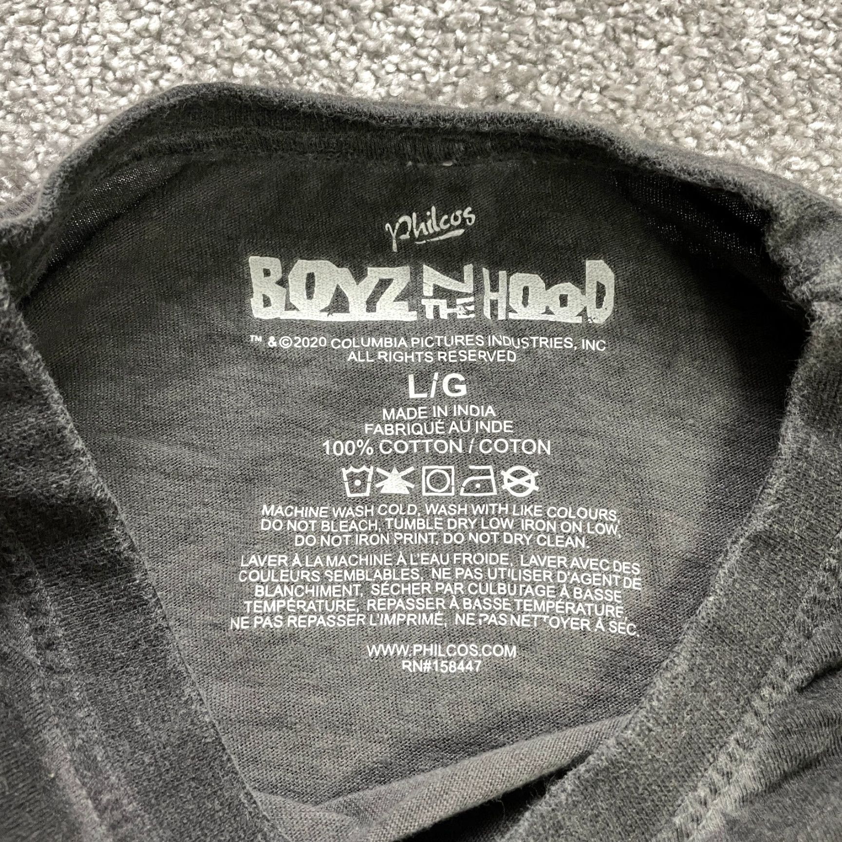 Vintage Philcos Boyz n the Hood Long Sleeve Graphic Tee Adult Unisex L Gray 90s Hip Hop Music Logo Shirt Size US L / EU 52-54 / 3 - 3 Thumbnail