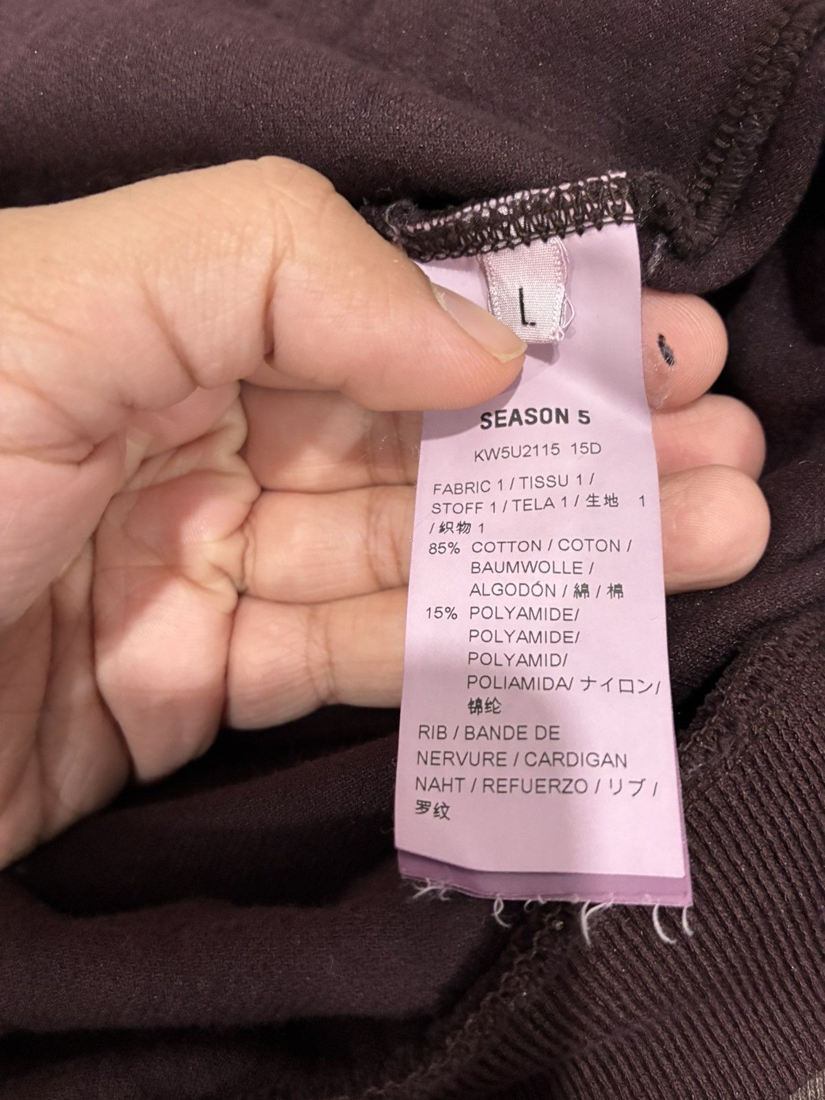 Yeezy Yeezy Season 5 Velour Crest Crewneck Size US L / EU 52-54 / 3 - 4 Thumbnail