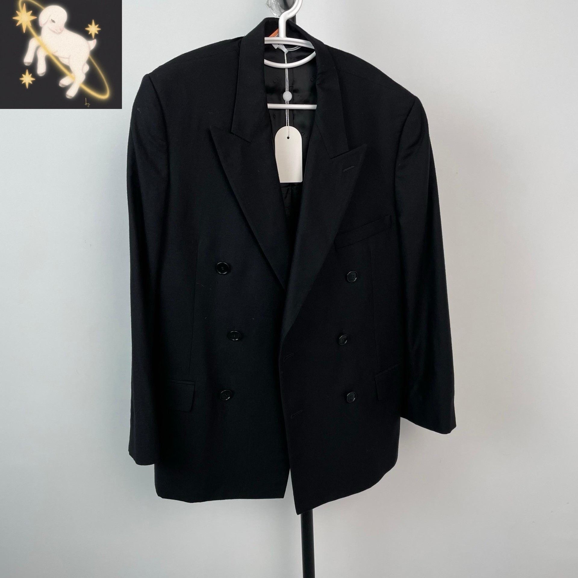Dior Dior Black Double-Breasted Peak Lapel Jacket Size US S / EU 44-46 / 1 - 1 Thumbnail