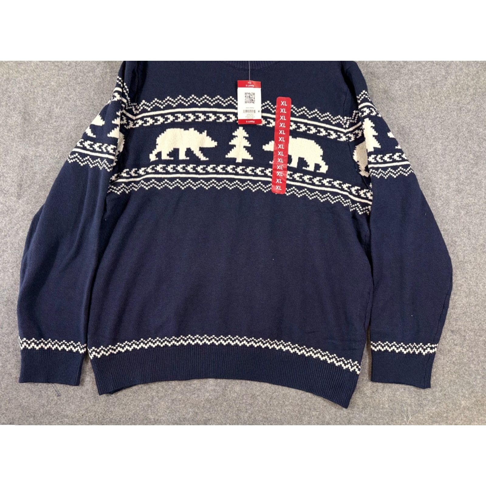 Lands' End Lands' End Sweater Mens XL 46-48 Blue Fair Isle Polar Bear Holiday Crew Neck NWT Size US XL / EU 56 / 4 - 4 Thumbnail