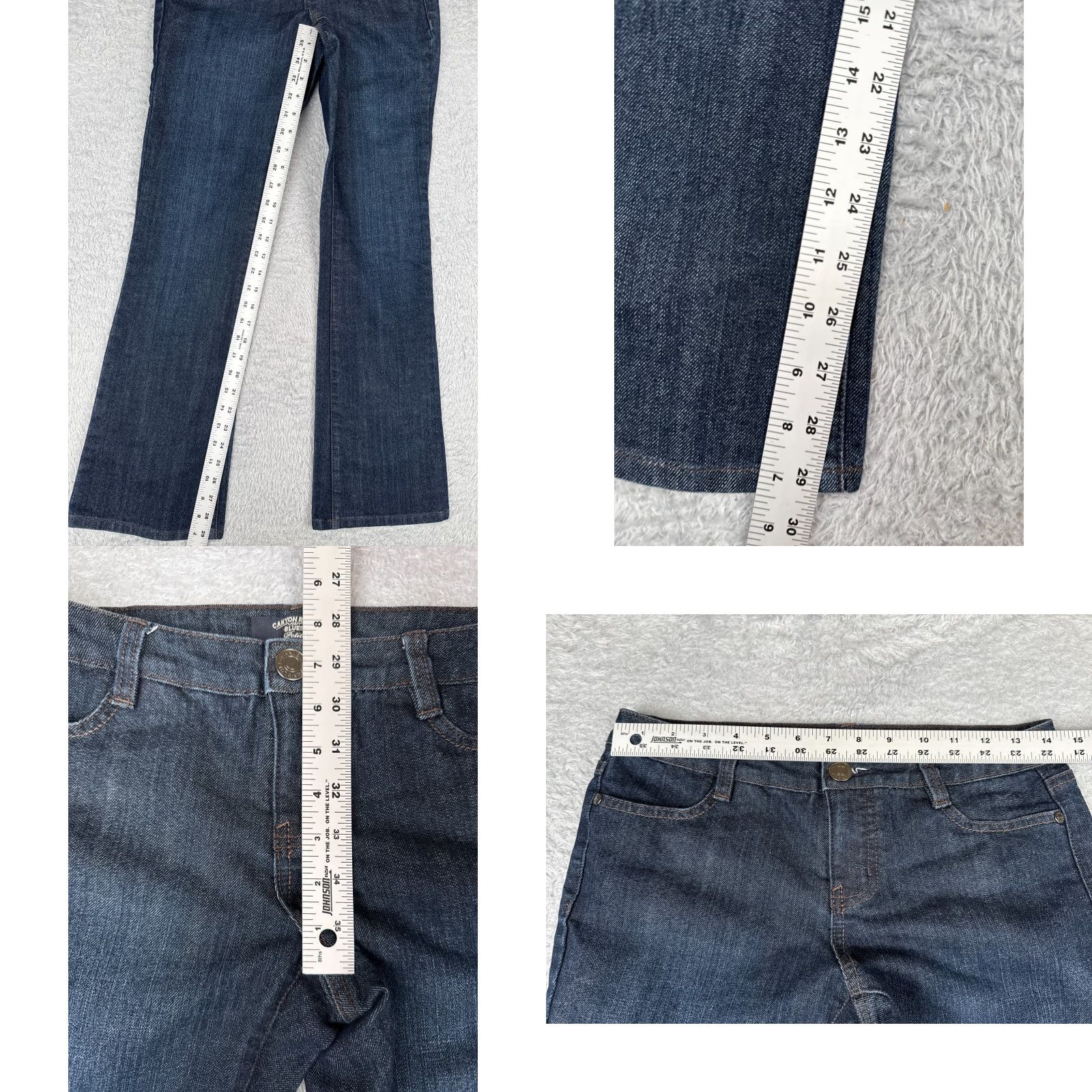 Vintage Canyon River Blues Jeans Womens 4P Jeans Bootcut Low Rise 28x30 Blue Denim Regular Size 28 Womens Size 27" / US 4 / IT 40 - 8 Thumbnail