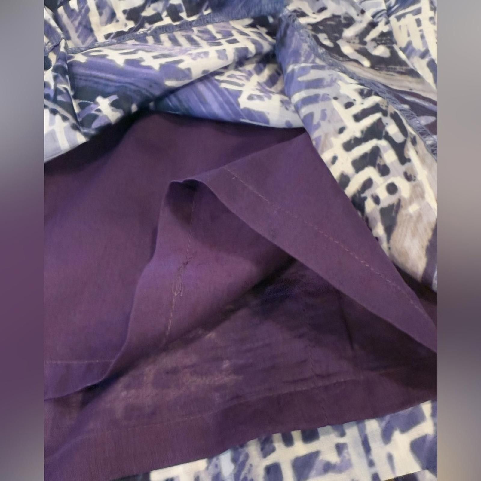 Other Talbots blue white & purple silk cotton mini skirt SZ 10 Size ONE SIZE - 3 Thumbnail