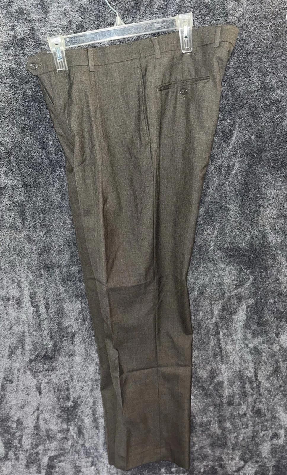 Other Angelo Rossi 34x32 Taupe Sharkskin Dress Pants Flat Front Size US 34 / EU 50 - 3 Thumbnail
