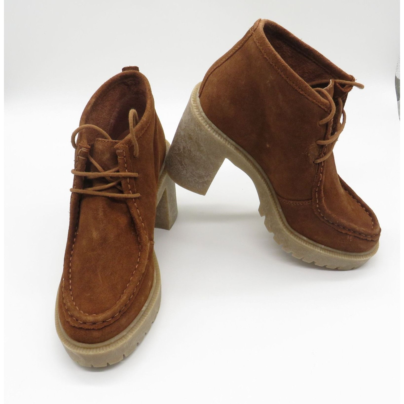 Lucky Brand Lucky Brand Women's 5.5 Brown Leather Lace-Up Heeled Ankle B Size US 5.5 / IT 35.5 - 5 Thumbnail