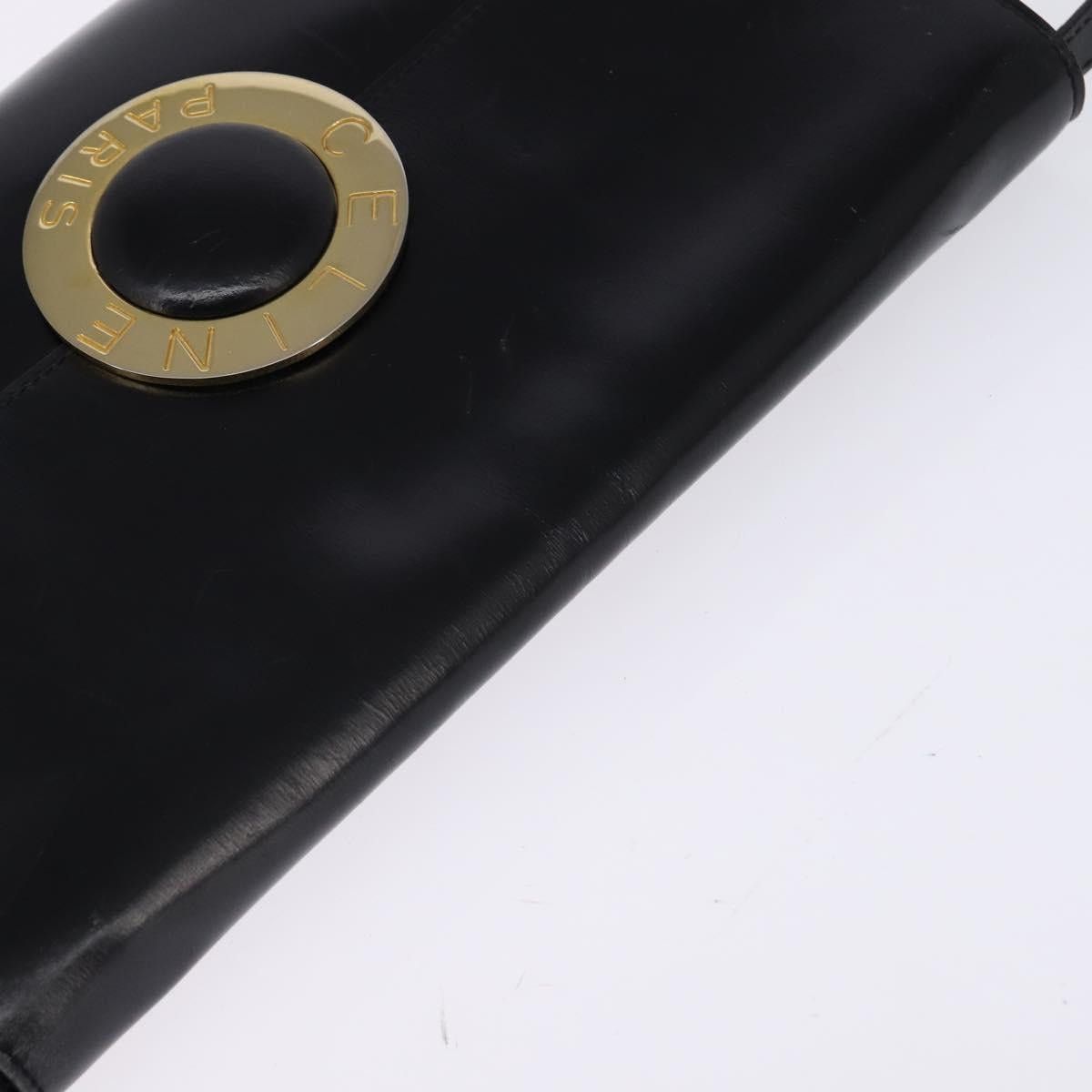 Celine CELINE Circle Shoulder Bag Leather Black Gold Size ONE SIZE - 6 Thumbnail