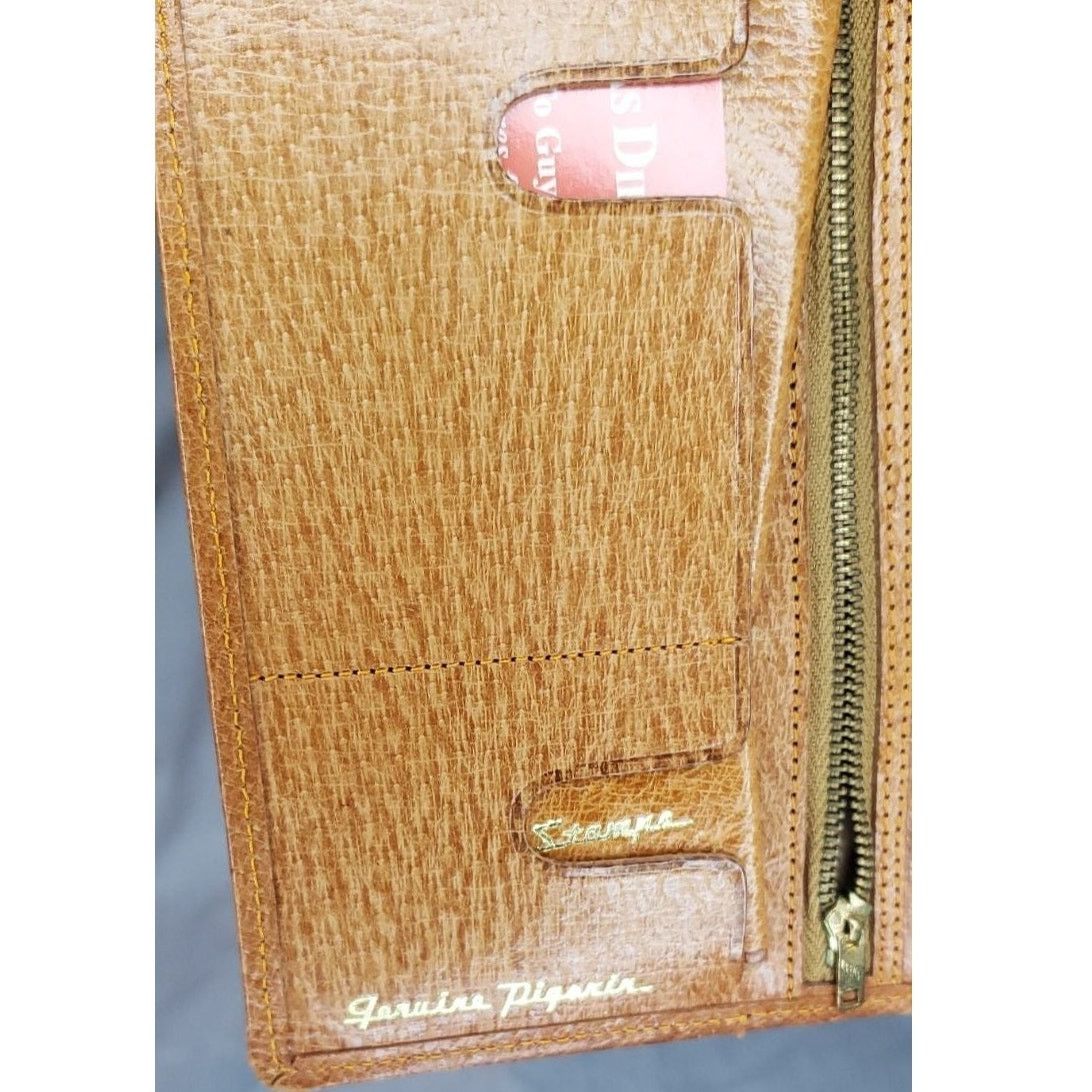 Other Brown Tall Bi-Fold Leather Wallet Coin Purse/Memorandum Slot Size ONE SIZE - 3 Thumbnail