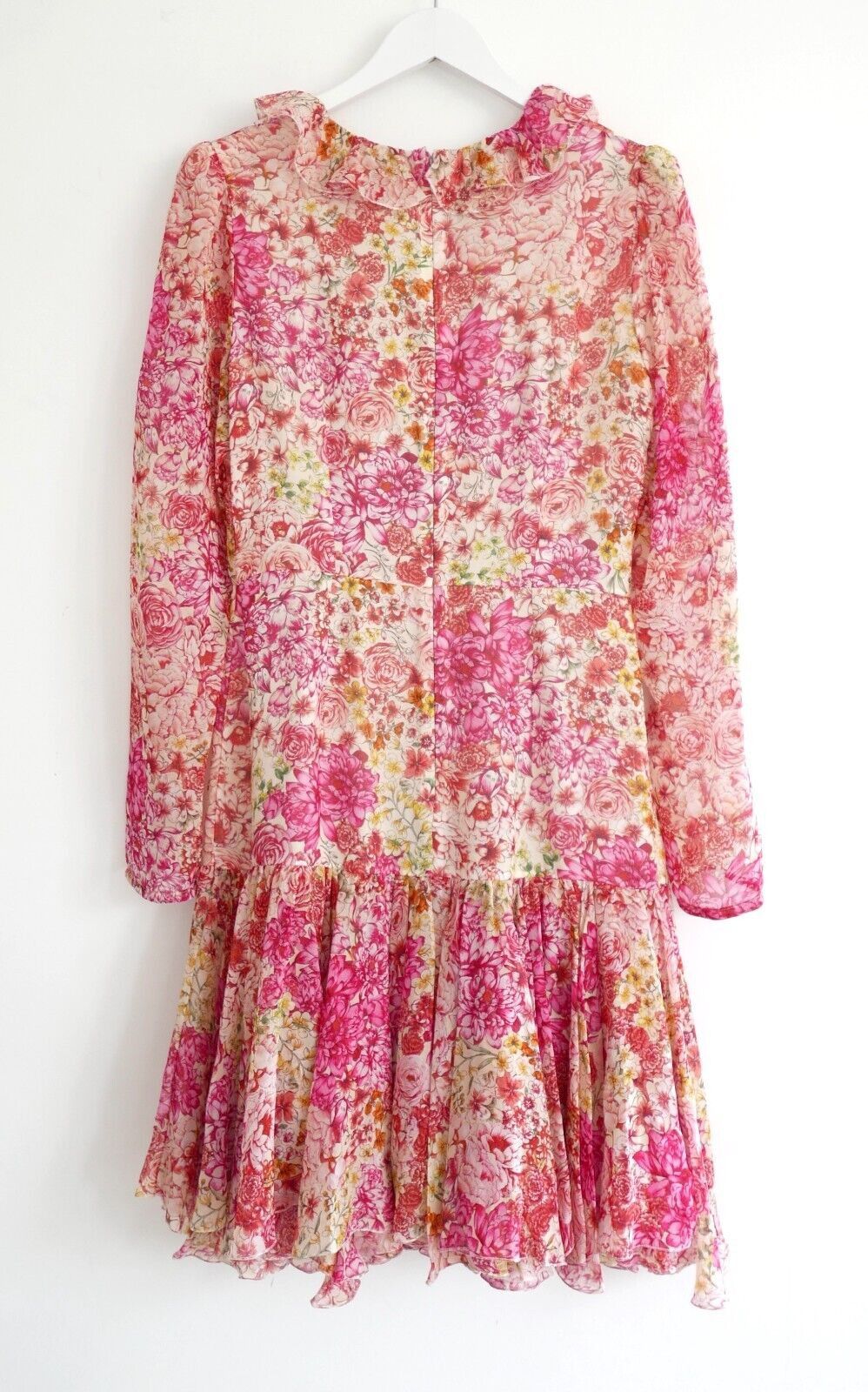 Giambattista Valli Giambattista Valli SS19 Pink Floral Silk Hyper Romance Dress Size M / US 6-8 / IT 42-44 - 5 Thumbnail