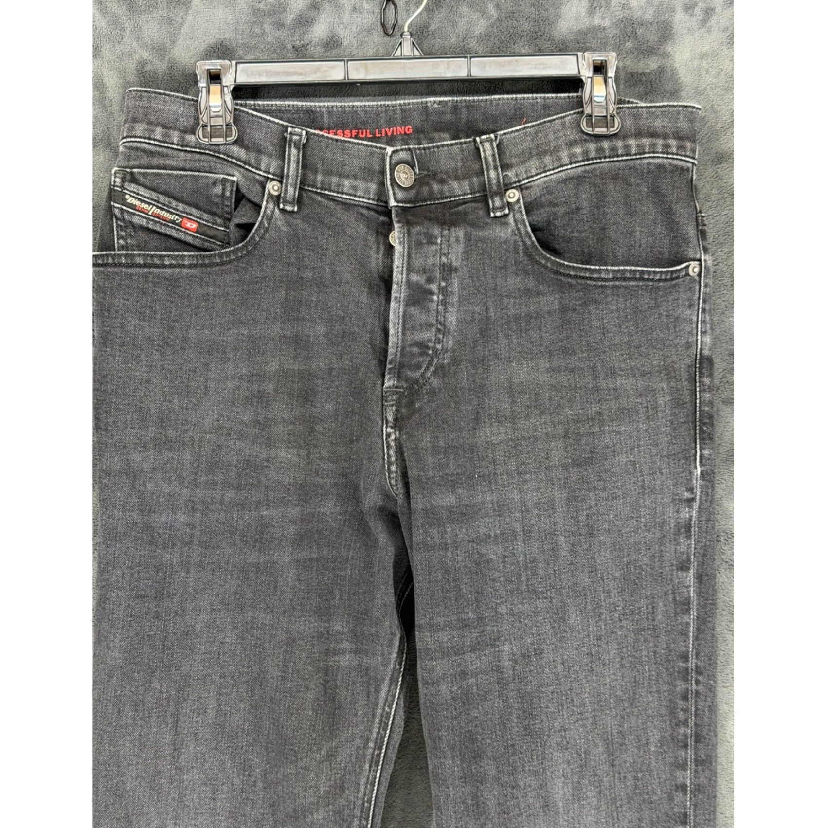 Diesel Diesel 2005 D-Fining Tapered Slim Gray Jeans Mens 31 09B83 Stretch Denim Size US 31 - 2 Thumbnail
