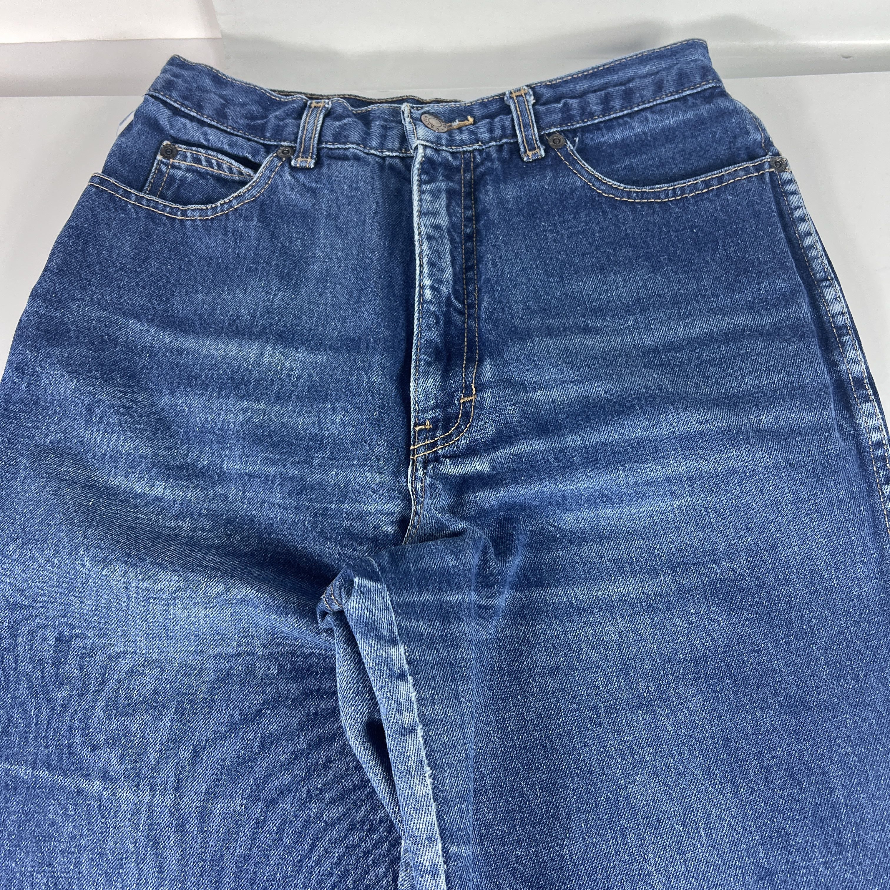 Calvin Klein VTG 80s Calvin Klein Jeans High Rise Straight Blue Denim Size 28" / US 6 / IT 42 - 6 Thumbnail