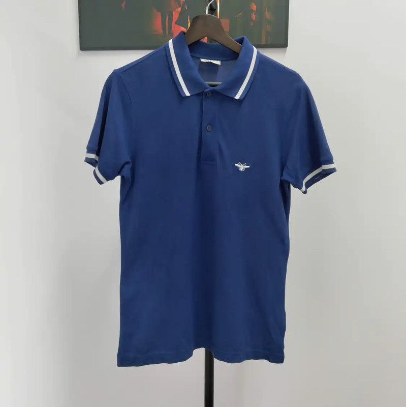 Dior Dior Summer Lake Blue Men's Polo Shirt 0089 Size US S / EU 44-46 / 1 - 1 Thumbnail