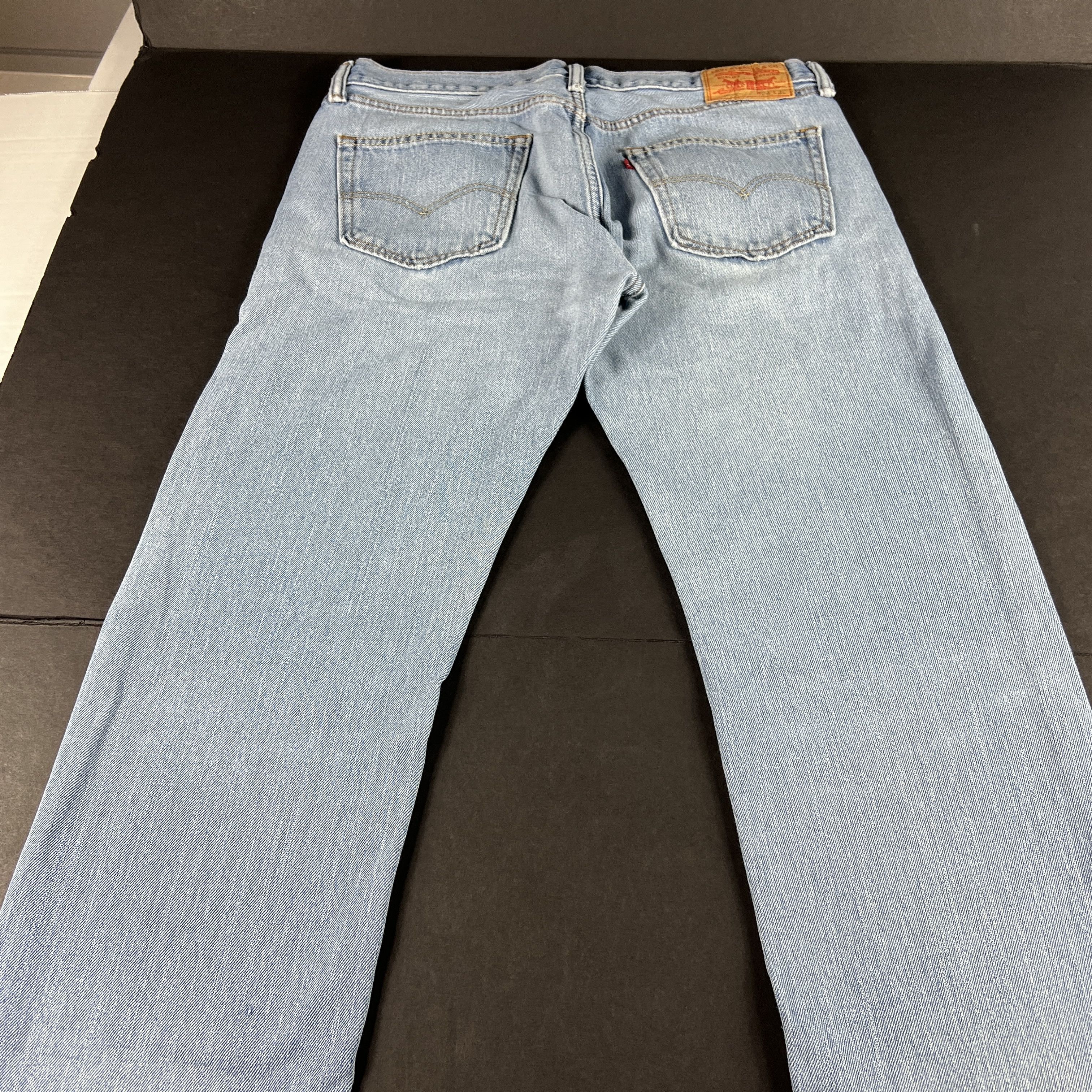 Levi's Levi's Jeans 505 Straight Leg Light Blue Distressed Denim Size US 35 - 10 Thumbnail