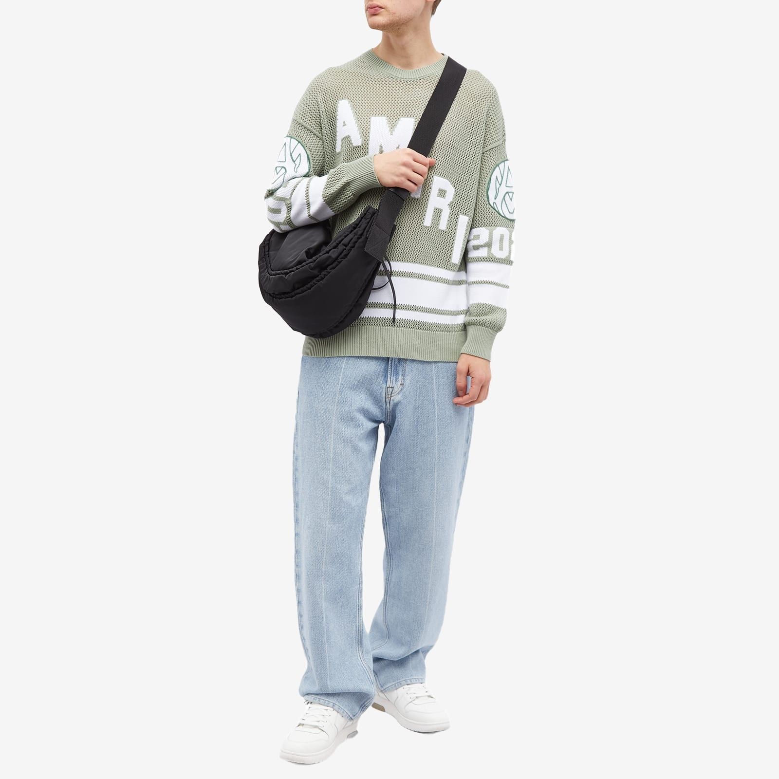 Amiri o1w1db11224 Mesh Hockey Logo Sweater in Frosty Green/White Size US L / EU 52-54 / 3 - 4 Thumbnail