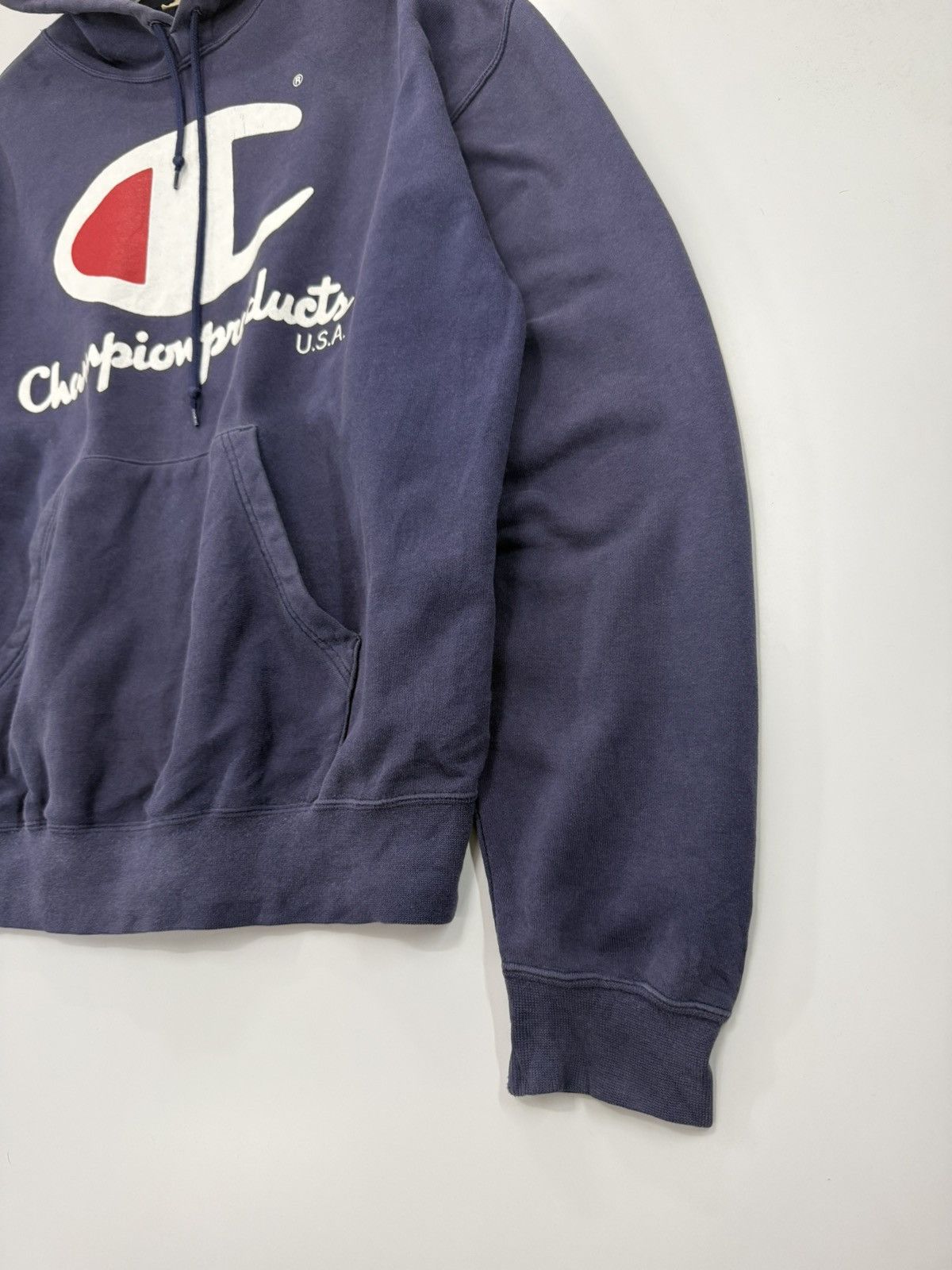 Champion 🔥 90's Champion Product USA Nice Faded Big Logo Sweat Hoodie Size US M / EU 48-50 / 2 - 2 Thumbnail