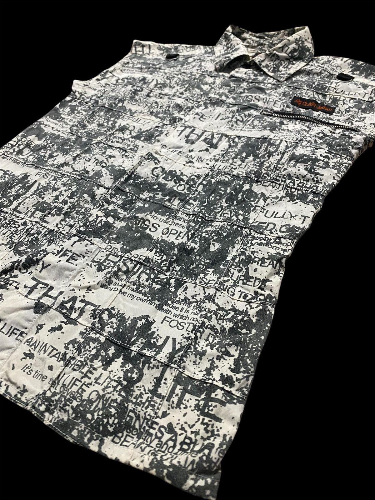 Vintage Anarchy Clash Ahead Patchwork Tailoring Design Sleeveless Size US XS / EU 42 / 0 - 8 Thumbnail