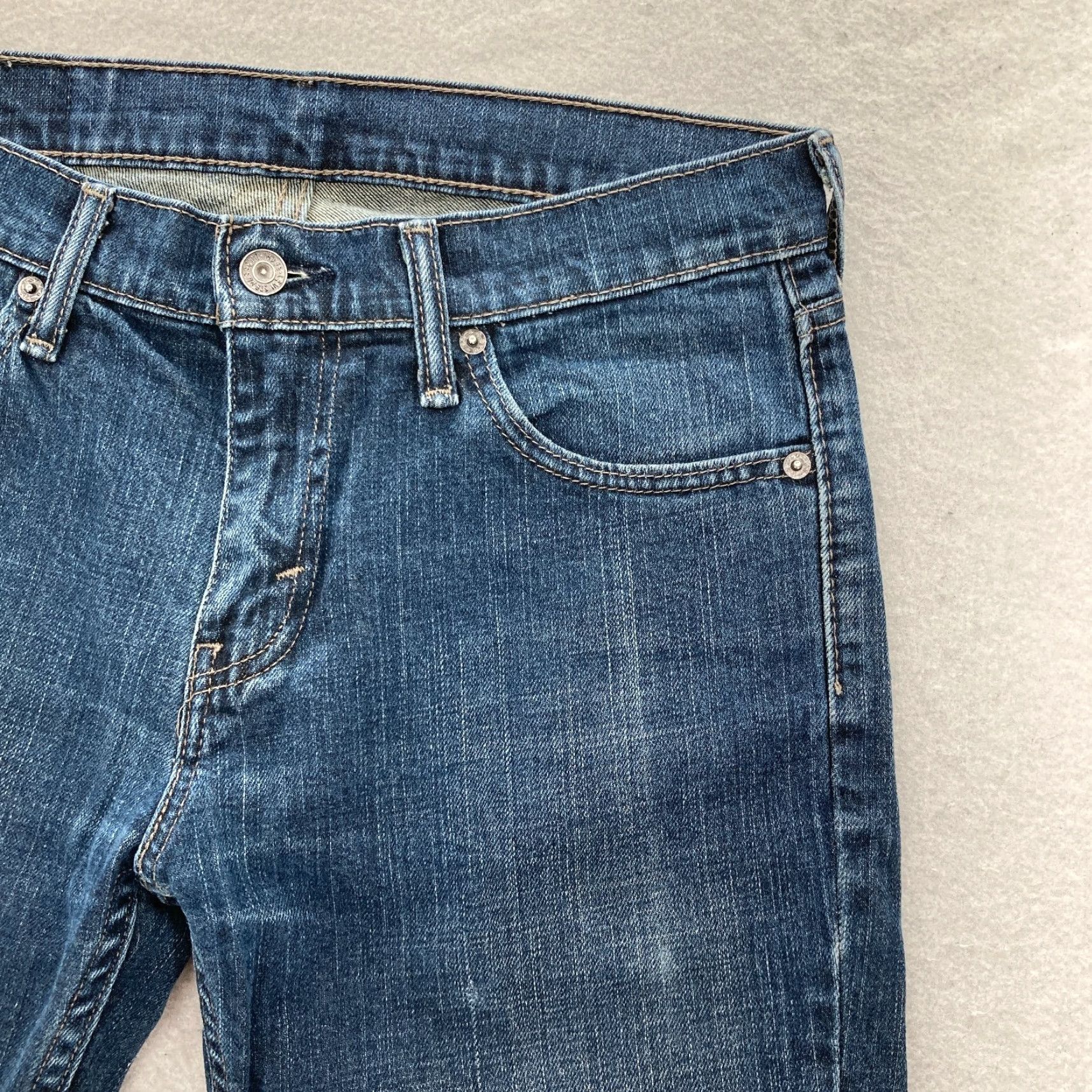 Levi's Levi's 511 Jeans Mens 30x32 Slim Fit Straight Leg Dark Blue Stretch Denim Grunge Jeans Size US 30 / EU 46 - 4 Thumbnail
