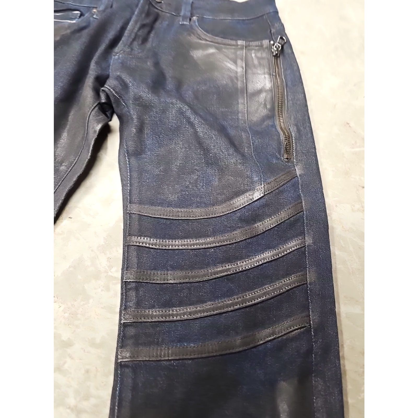 Cult Of Individuality VINTAGE Cult of Individuality Jeans 30x34 Greaser Straight Slim Stretch Japanese Selvedge Denim Blue Mens Size US 30 / EU 46 - 4 Thumbnail