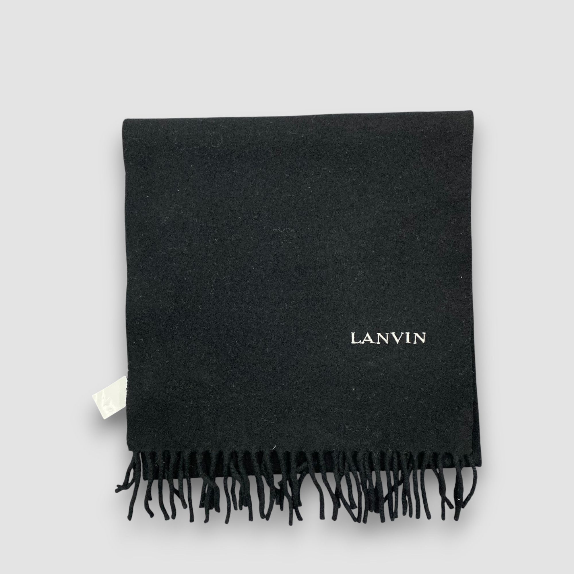 Lanvin Vintage Lanvin Scarf Muffler Wool Winter Fringe Scarves Size ONE SIZE - 2 Thumbnail