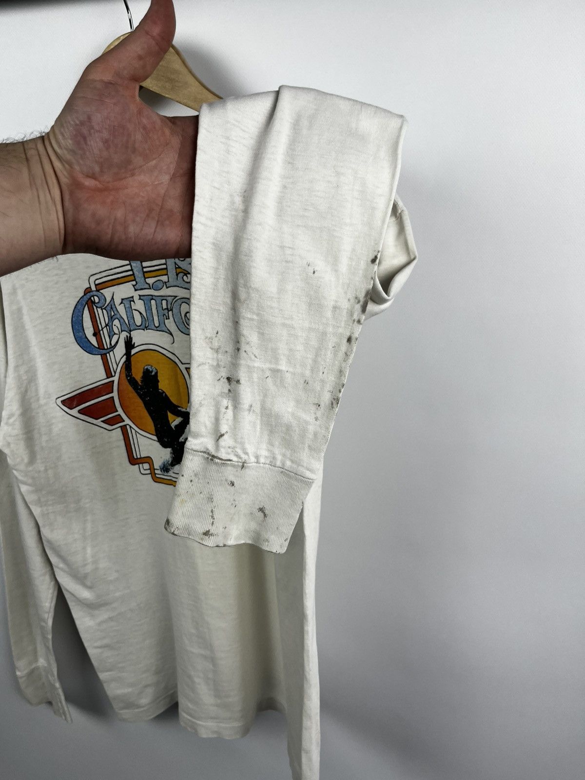 Vintage Vintage 70s California T Shirt (M) Cream Surf Graphic Size US M / EU 48-50 / 2 - 7 Thumbnail
