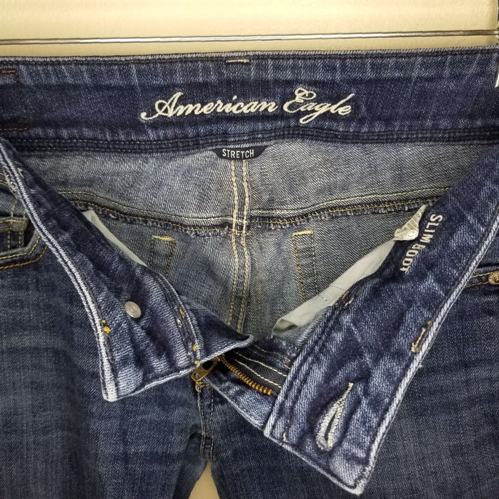 American Eagle Outfitters American Eagle Jeans Womens Slim Bootcut Blue Size 4 Stretch Size 27" / US 4 / IT 40 - 3 Thumbnail
